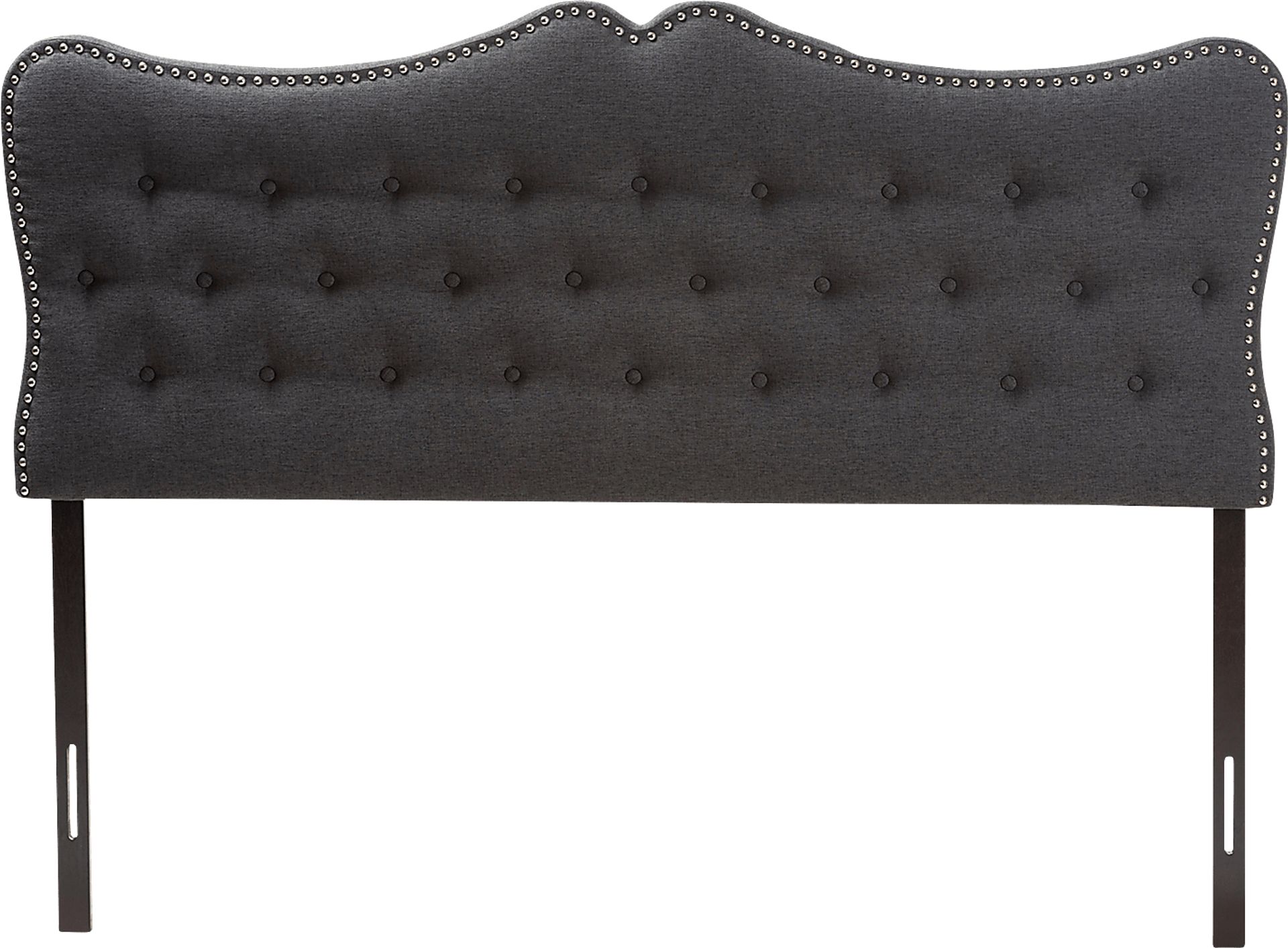 Glenvale Charcoal Queen Upholstered Headboard - Image 1