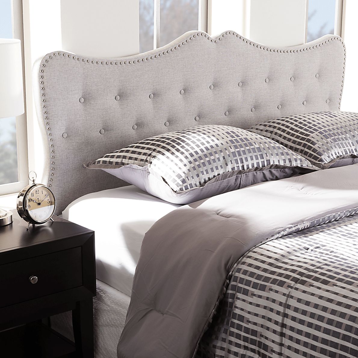 Glenvale Gray Queen Upholstered Headboard