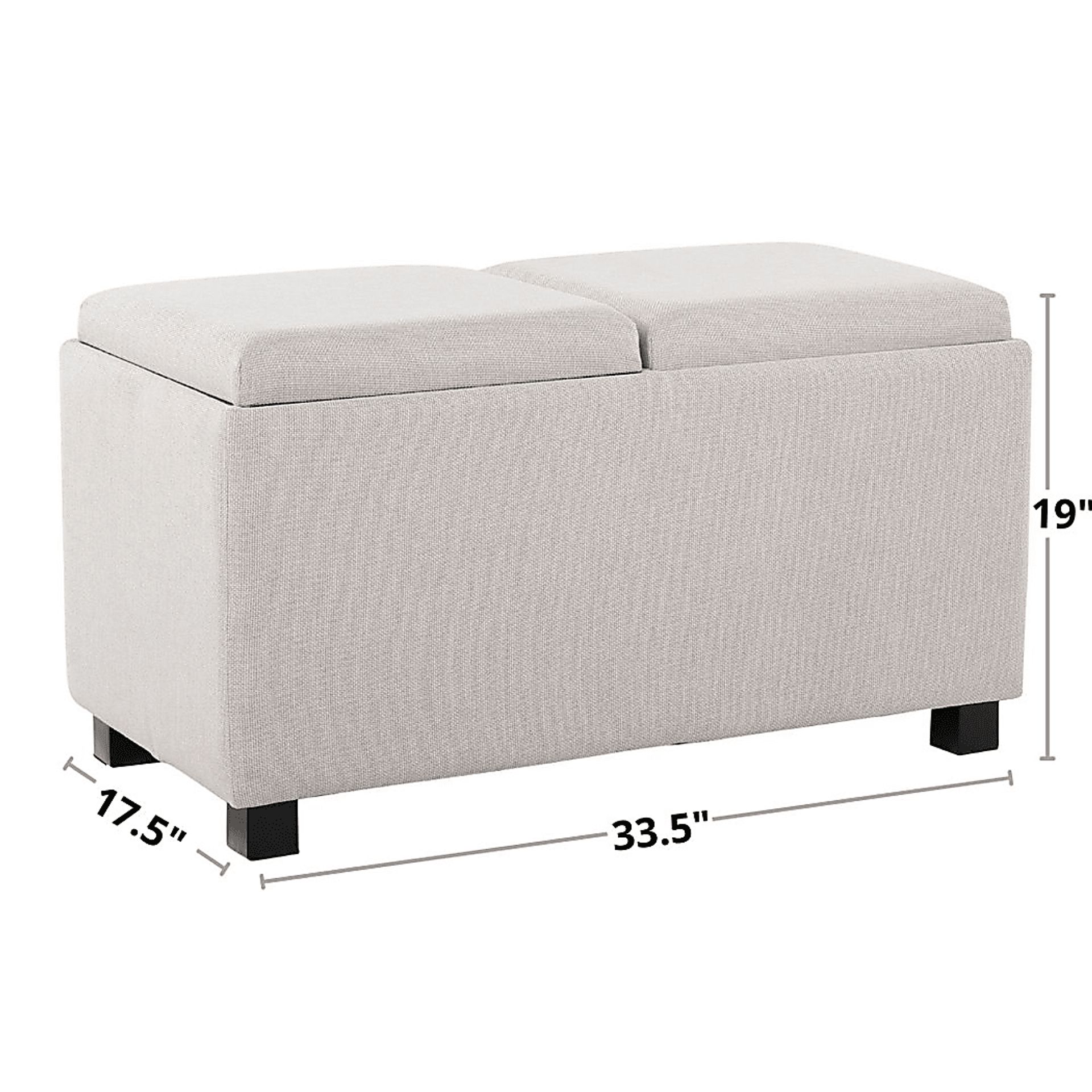 Glenward Cream Nesting Ottoman, Set of 3 - Image 8