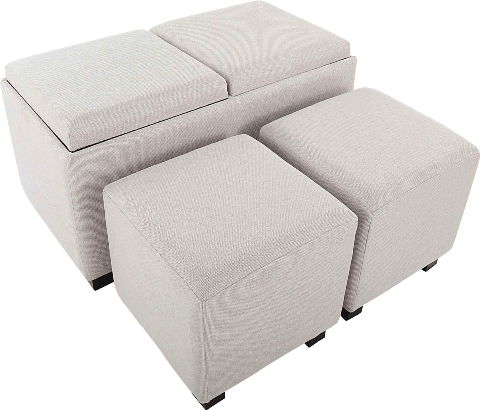 Glenward Cream Nesting Ottoman, Set of 3 - Image 4