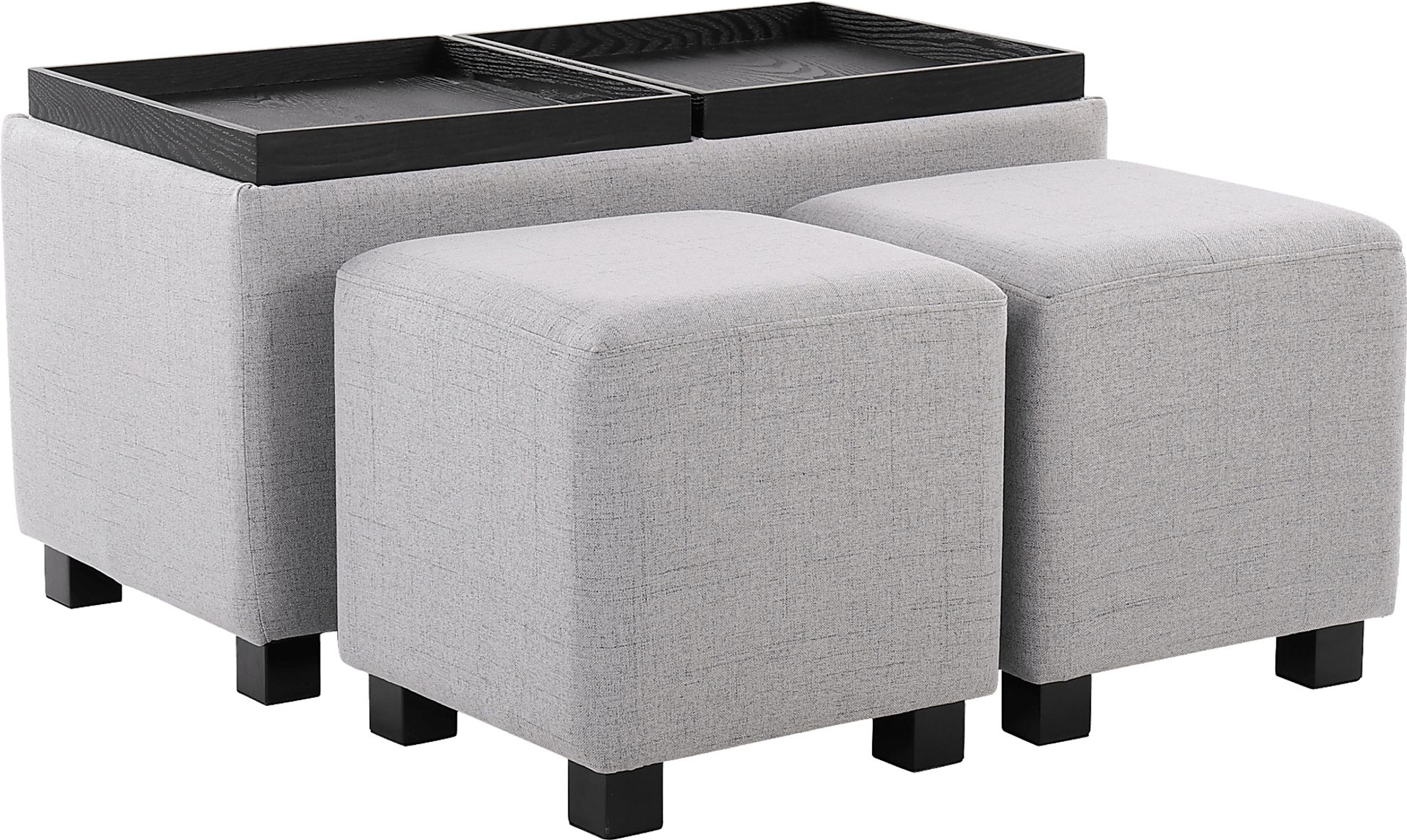 Glenward Gray Nesting Ottoman, Set of 3 - Image 7