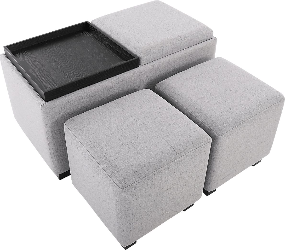 Glenward Gray Nesting Ottoman, Set of 3 Rooms To Go