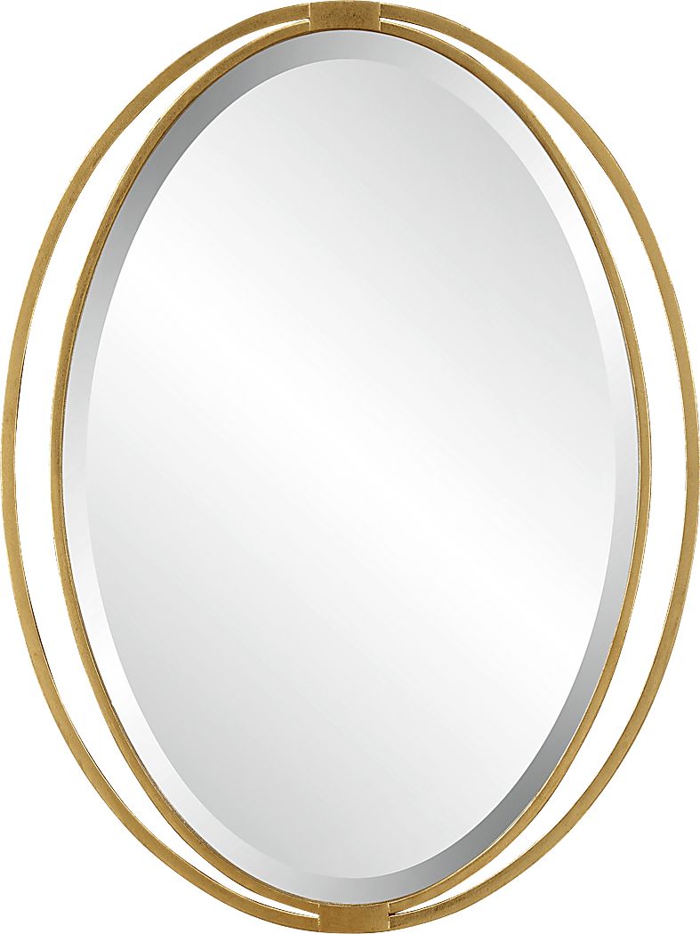 Gliakt Gold Oval Wall Mirror