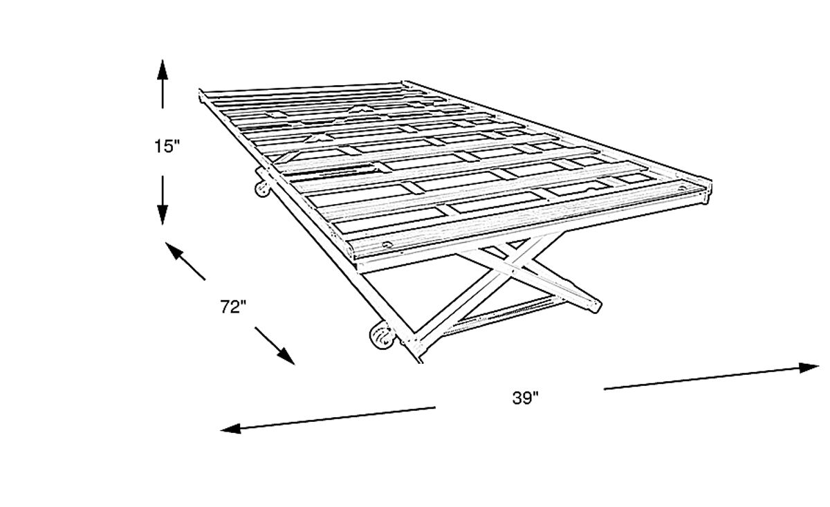 Glideaway Black Black,Colors Pop-Up Trundle | Rooms to Go