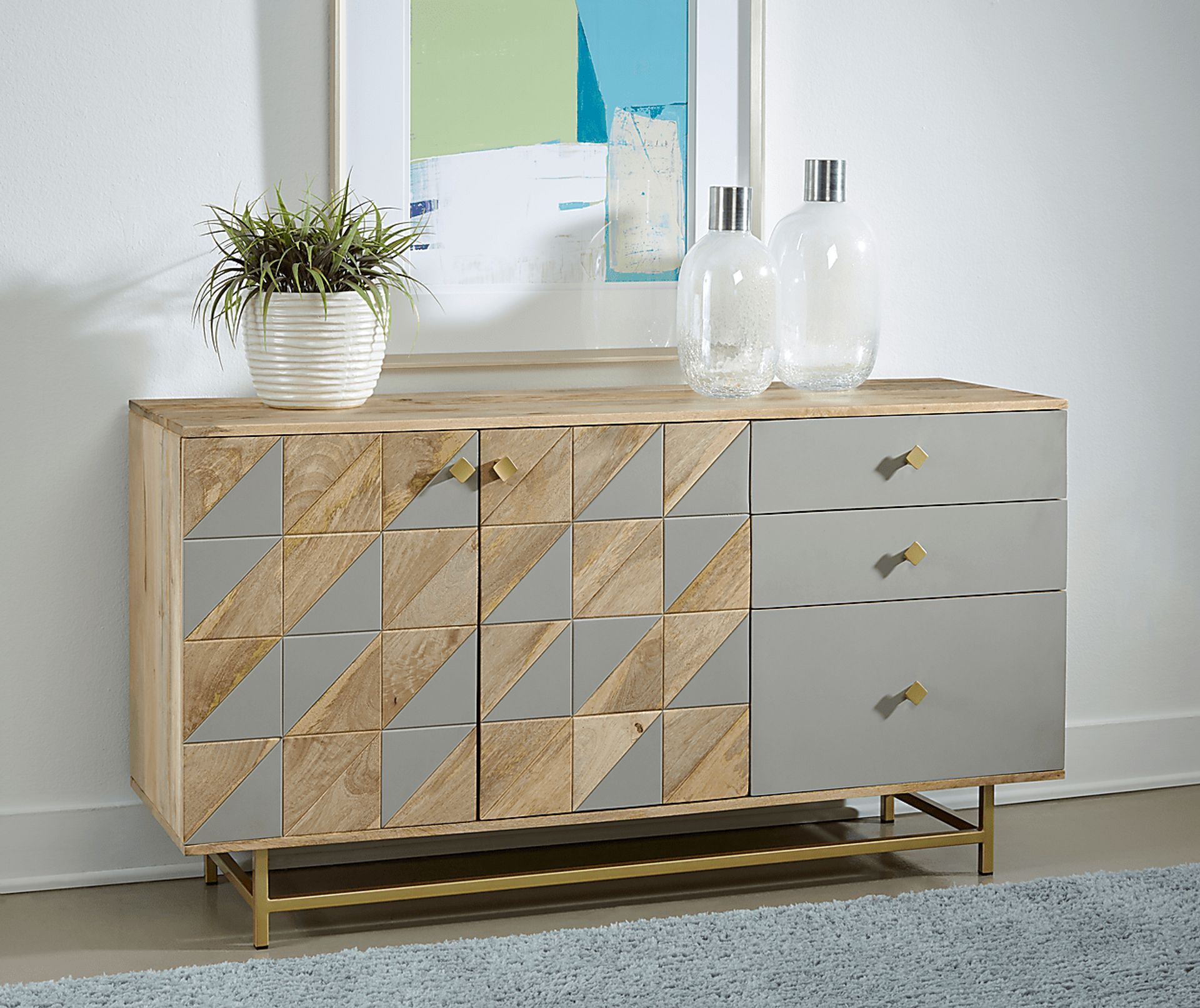 Glidersleeve Gray Credenza - Image 2