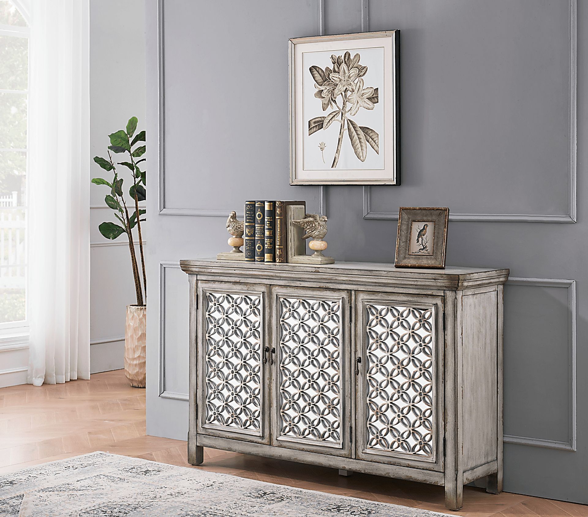 Glidewill Gray 3 Door Credenza - Image 2