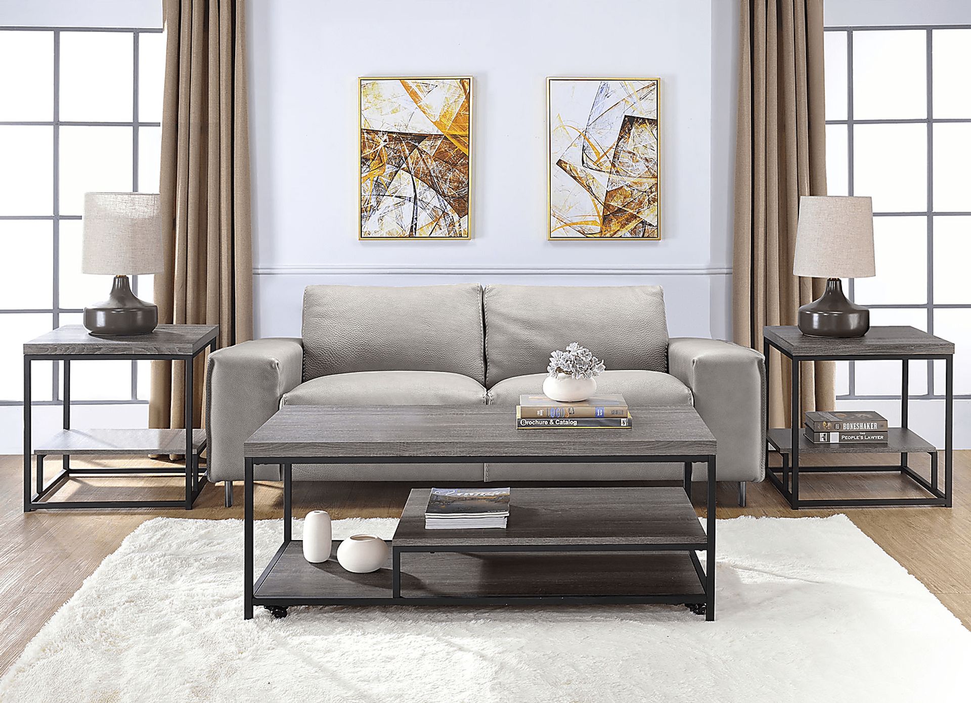 Glisan Gray 3pc Table Set - Image 1