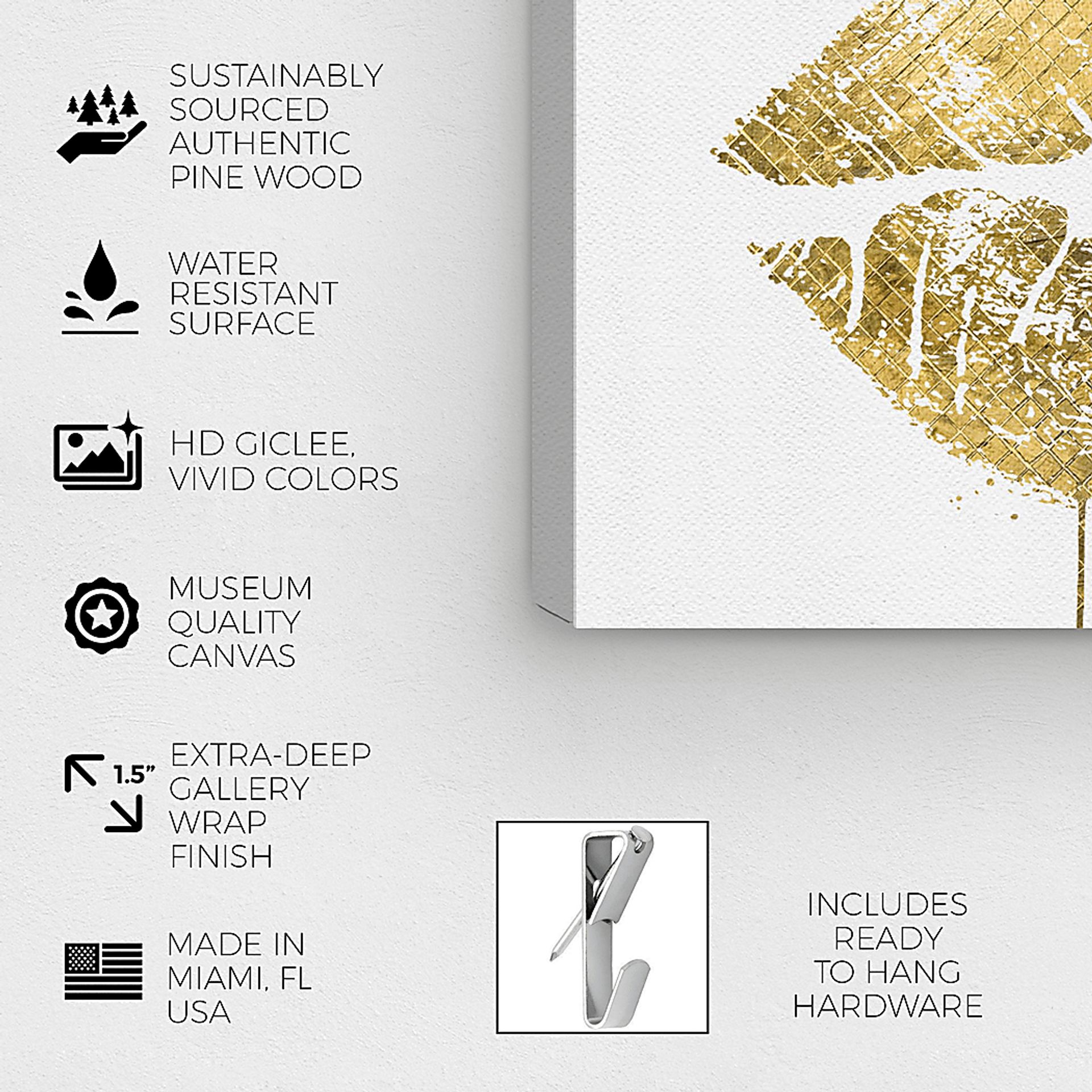 Glitter Style Gold Artwork - Image 3