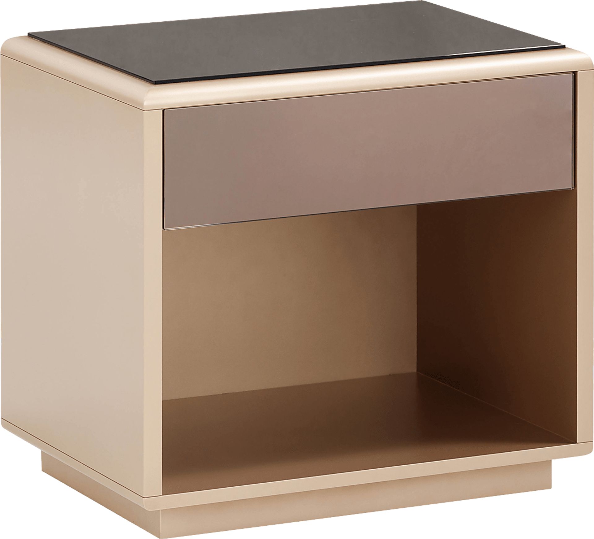 Globalbridge Taupe Nightstand - Image 1