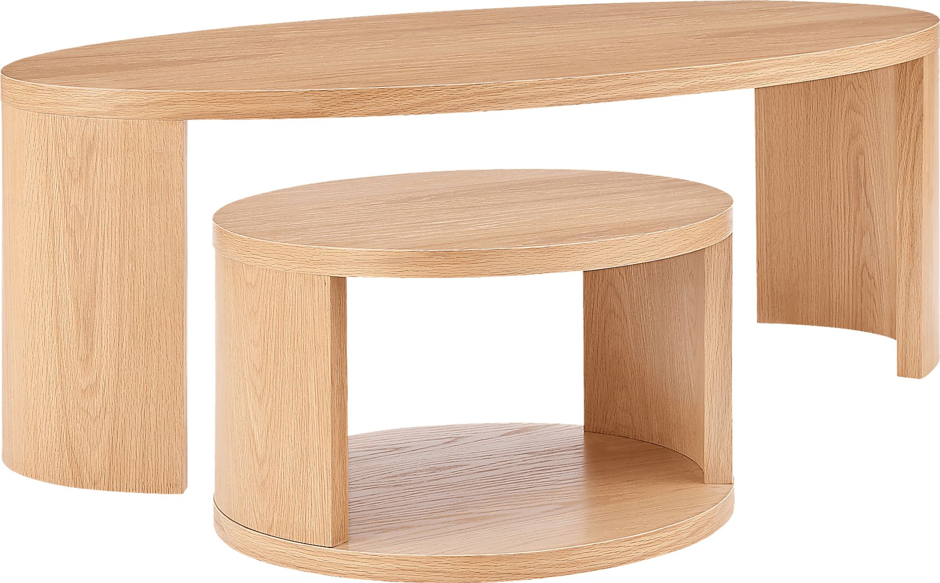 Globalwater Brown Nesting Cocktail Table, Set of 2 - Image 5