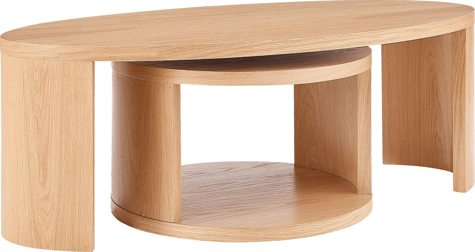 Globalwater Brown Nesting Cocktail Table, Set of 2 - Image 1
