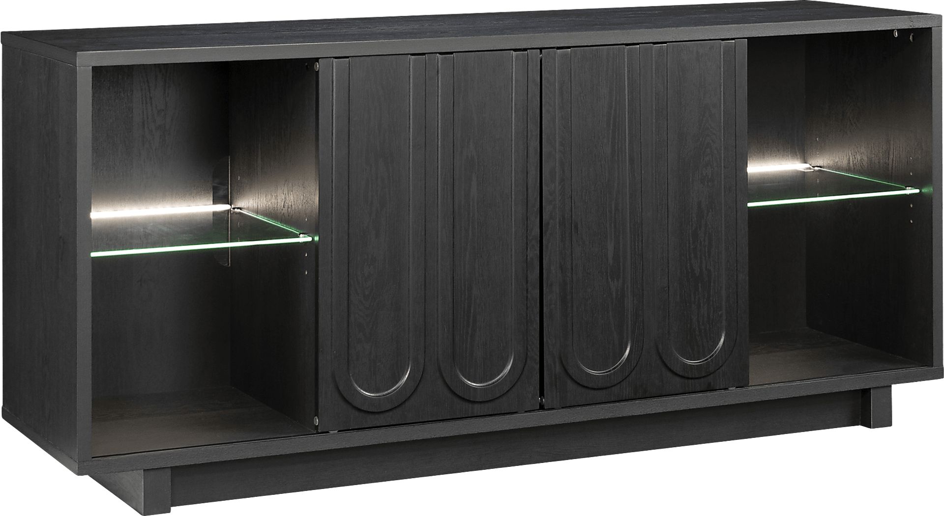 Globecoms Black 70 in. Console - Image 1