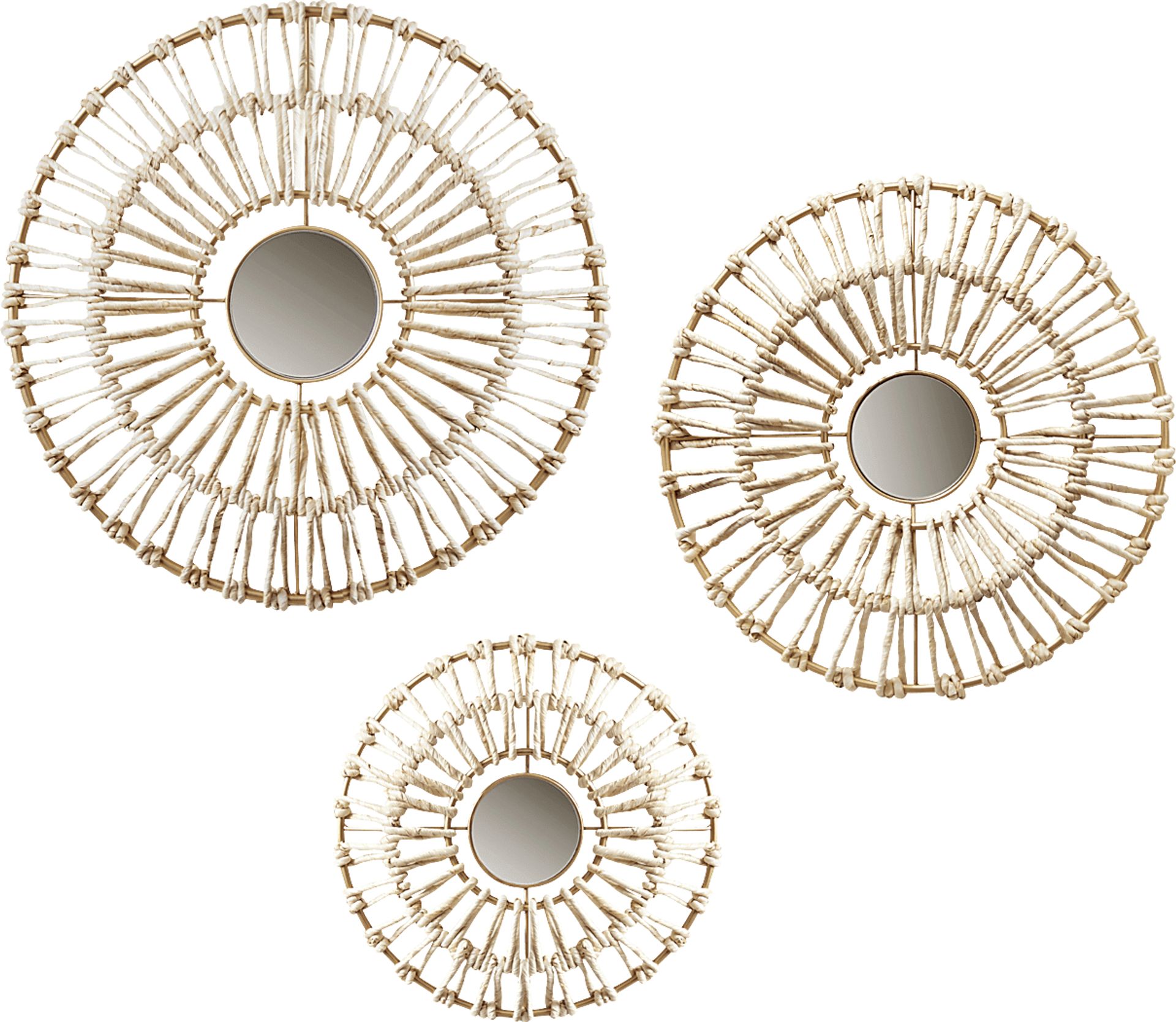 Globelane Natural Wall Decor, Set of 3 - Image 1