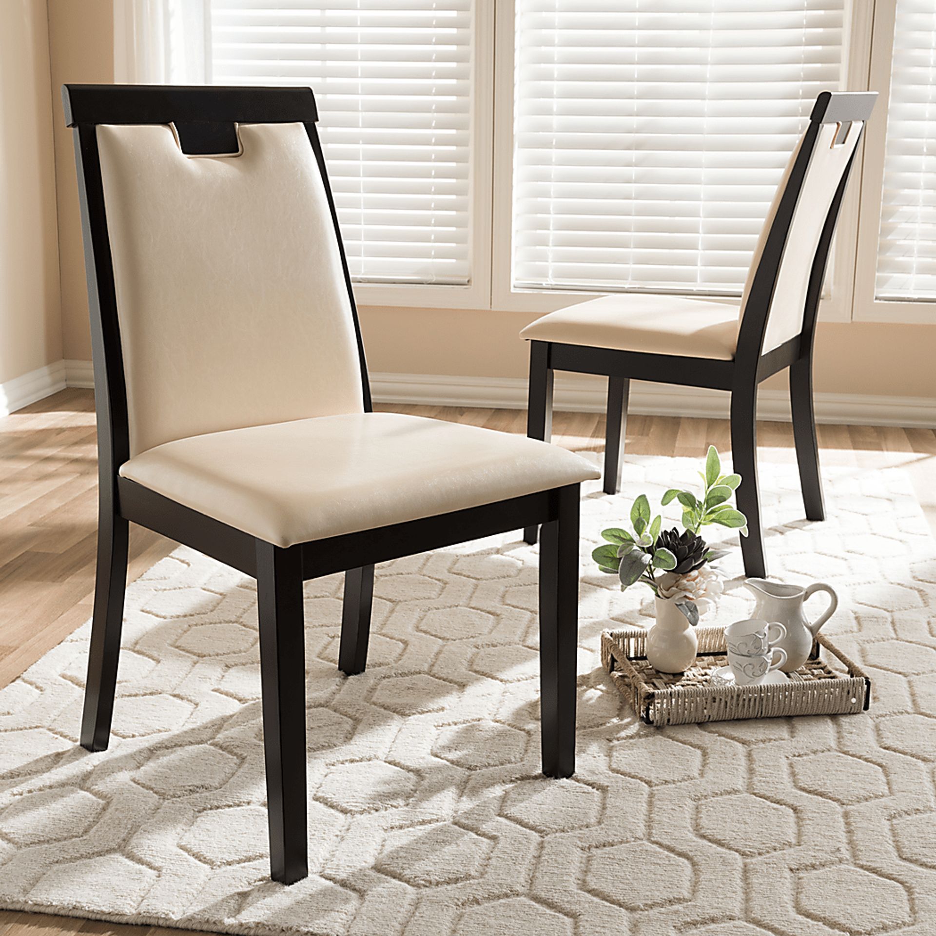 Globeshade Beige Dining Chair, Set of 2 - Image 2