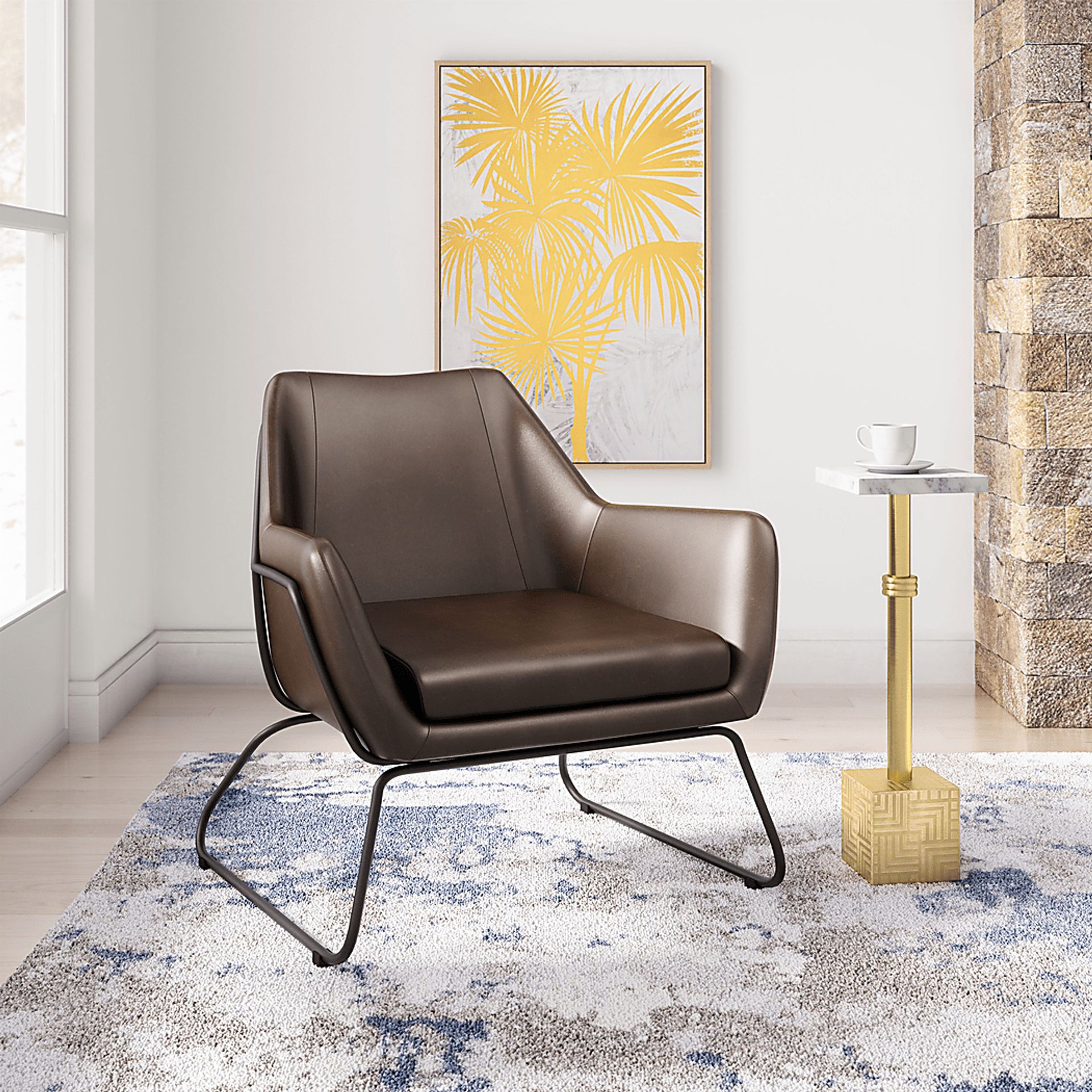Gloralee Brown Accent Chair - Image 2