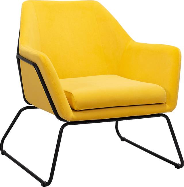 Gloralee Yellow Accent Chair - Thumbnail - Image 1