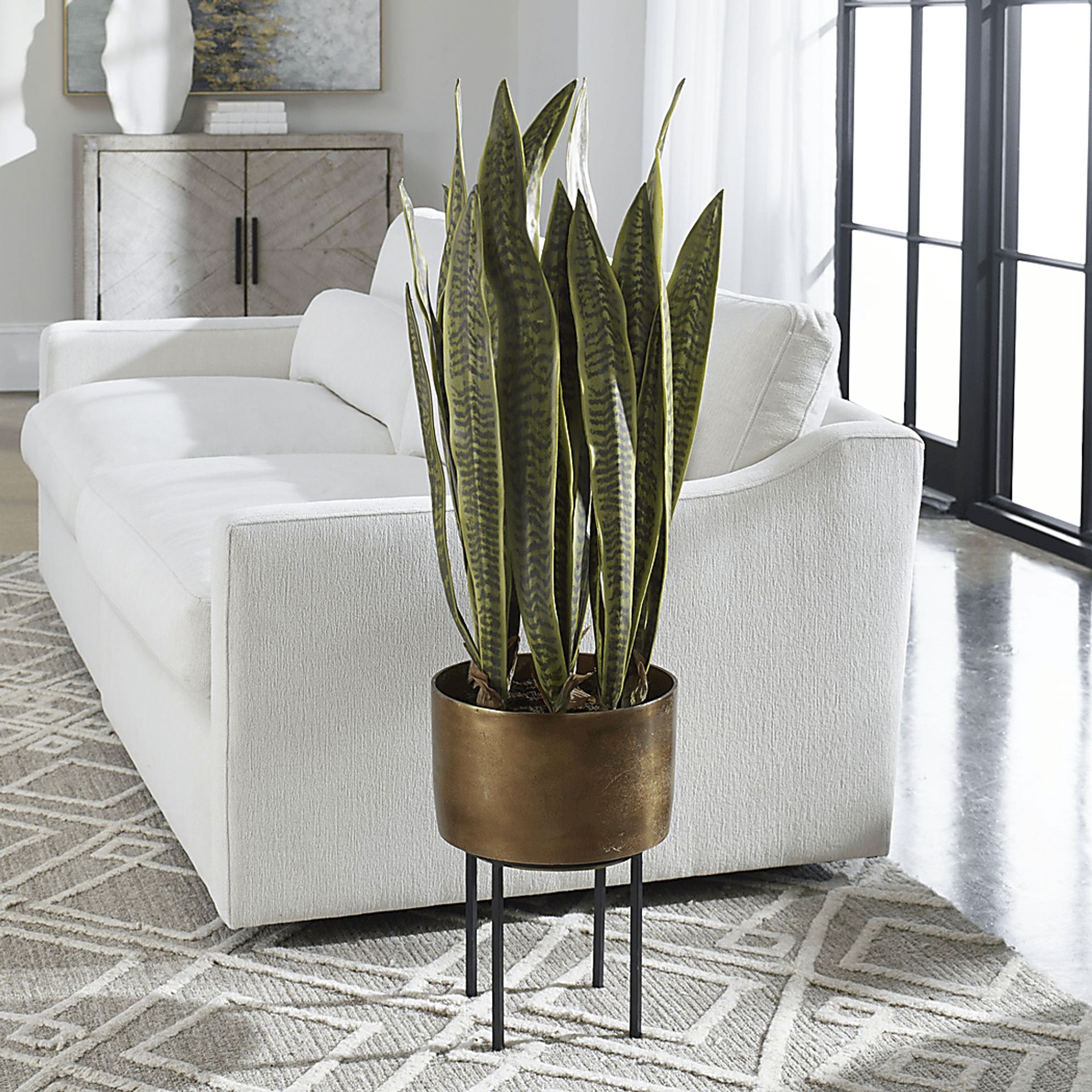 Gloriadale Green Faux Snake Plant - Image 2