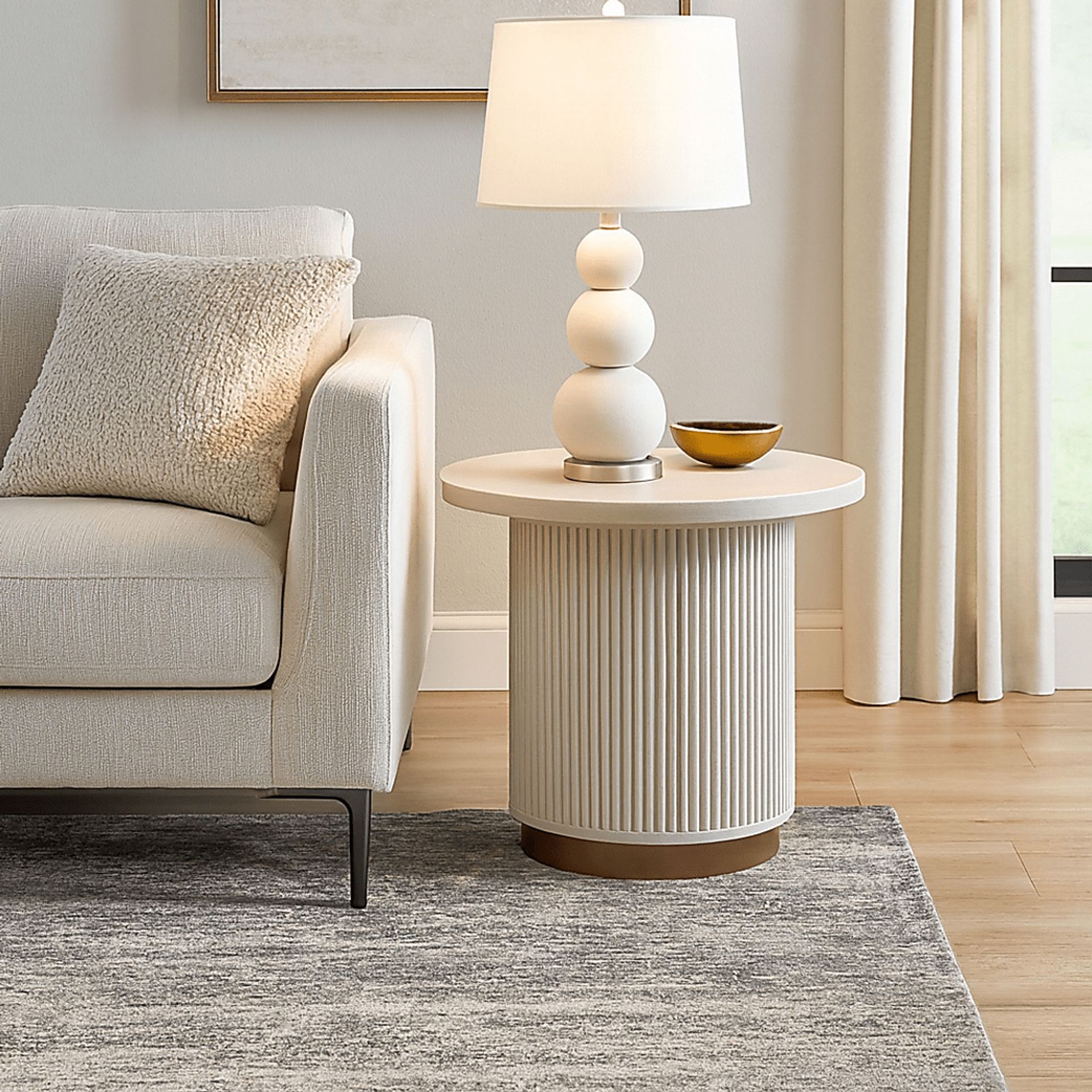 Glorio White End Table - Image 2