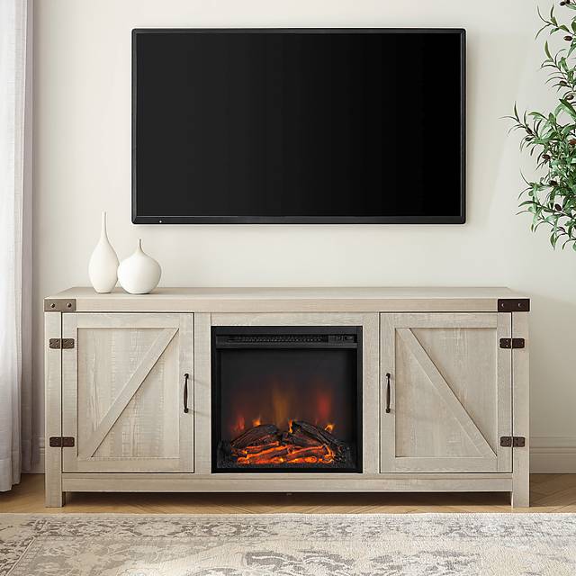 Gloxina Stone 58 in. Console, With Electric Fireplace - Thumbnail - Image 5