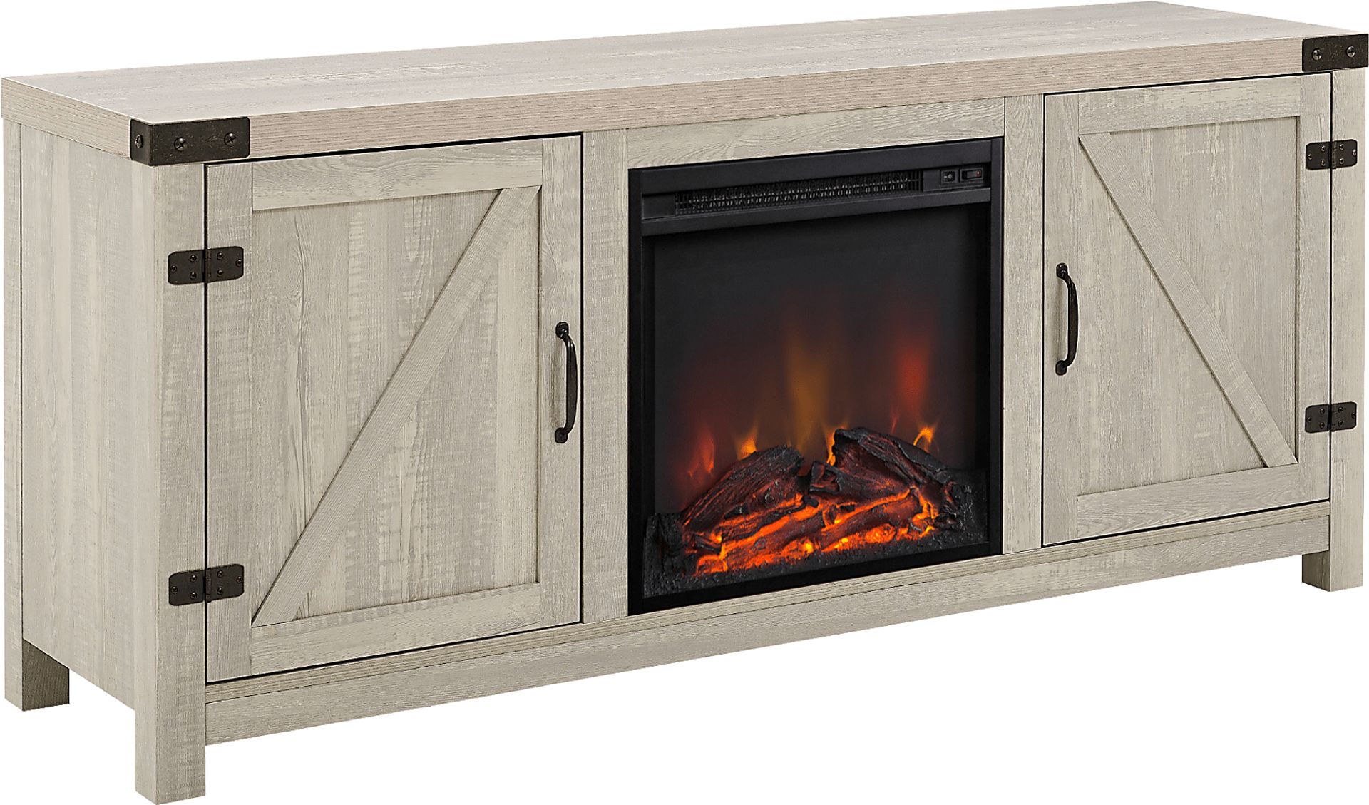 Gloxina Stone 58 in. Console, With Electric Fireplace - Image 1