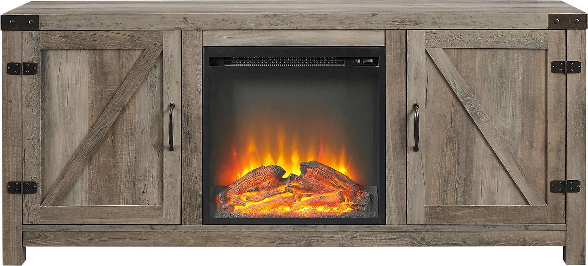 Gloxina Gray 58 in. Console, With Electric Fireplace - Image 2