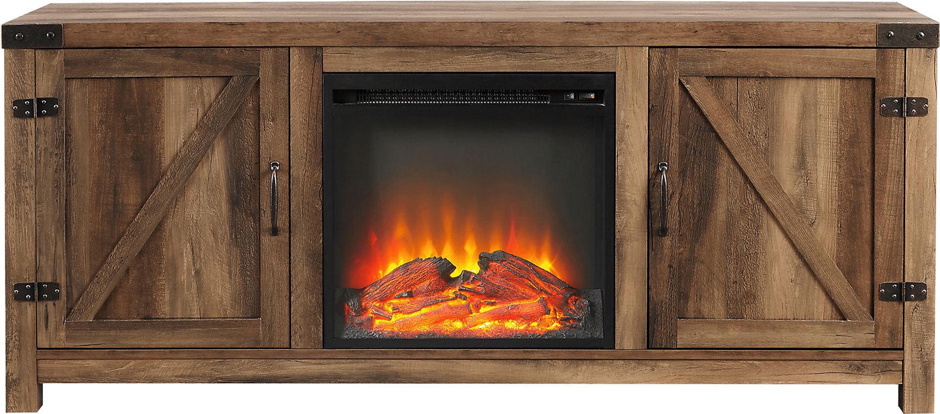 Gloxina Oak 58 in. Console, With Electric Fireplace - Image 2
