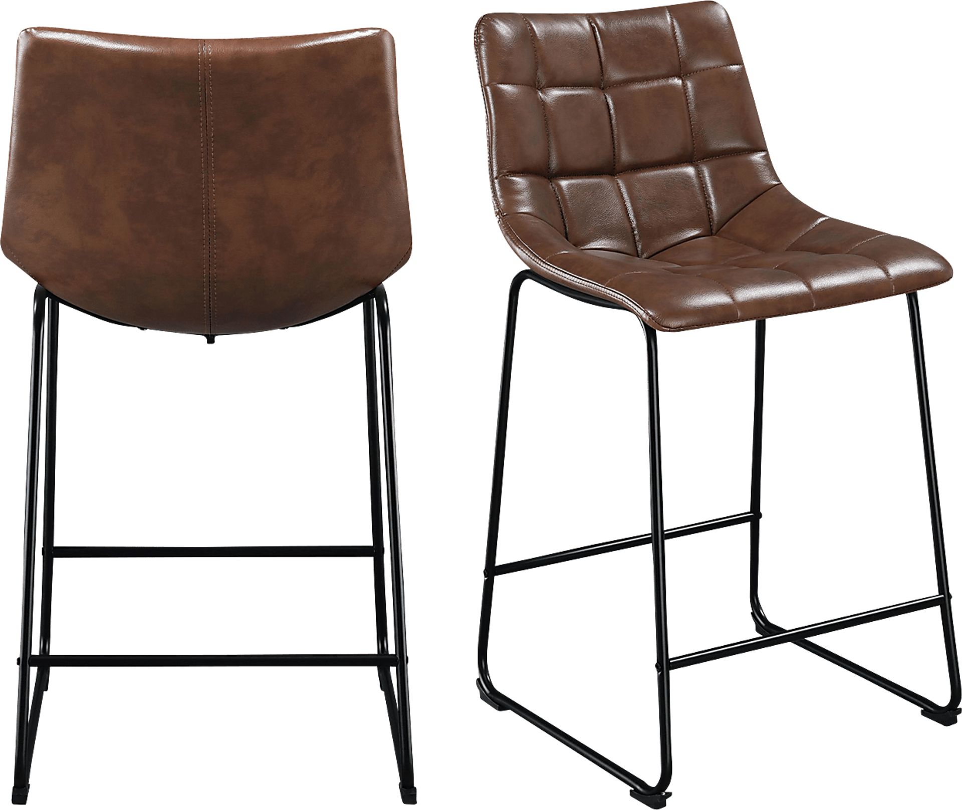 Gnome Black Counter Height Stool, Set of 2 - Image 1