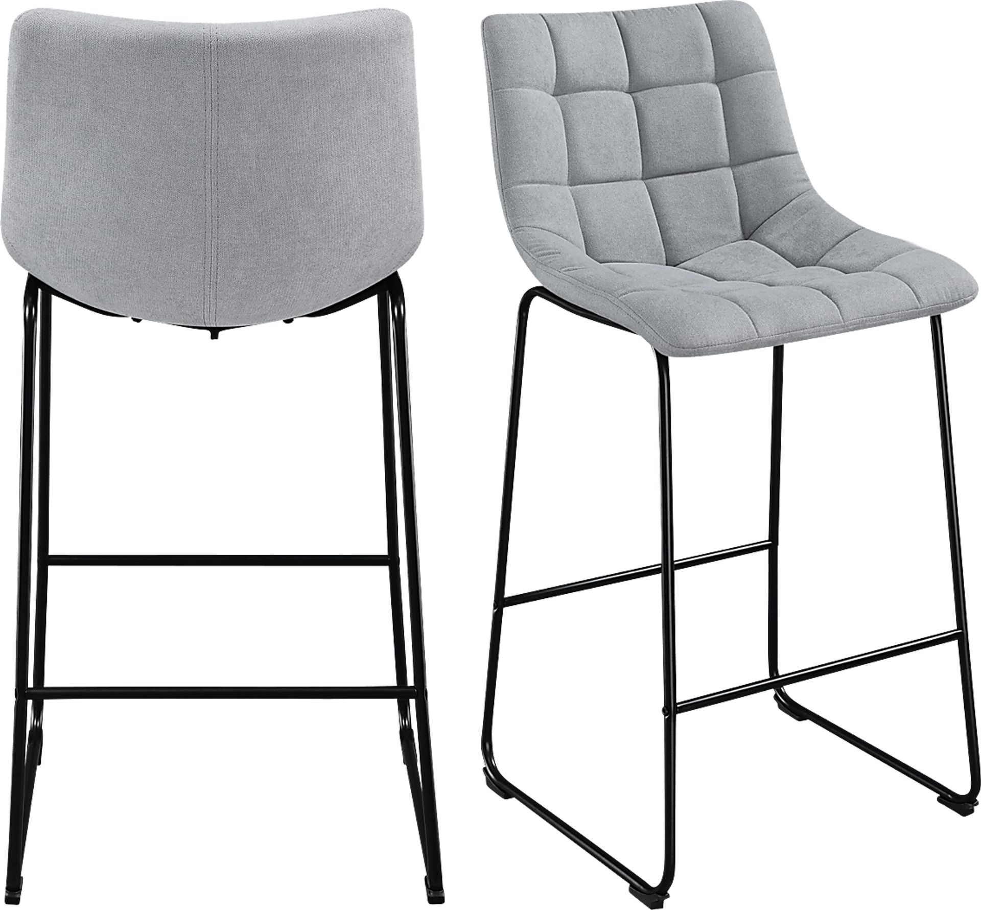 Gnome Gray Barstool, Set of 2 - Image 1