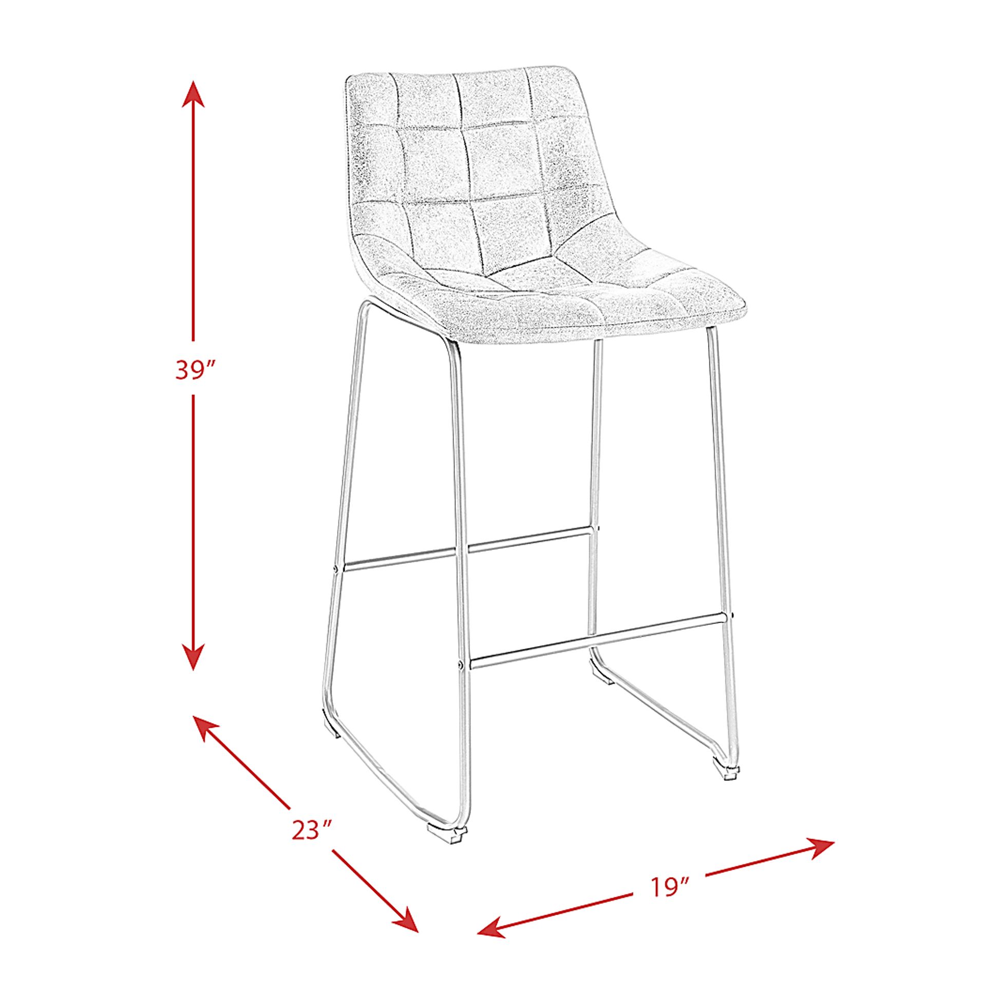 Gnome White Barstool, Set of 2 - Image 5