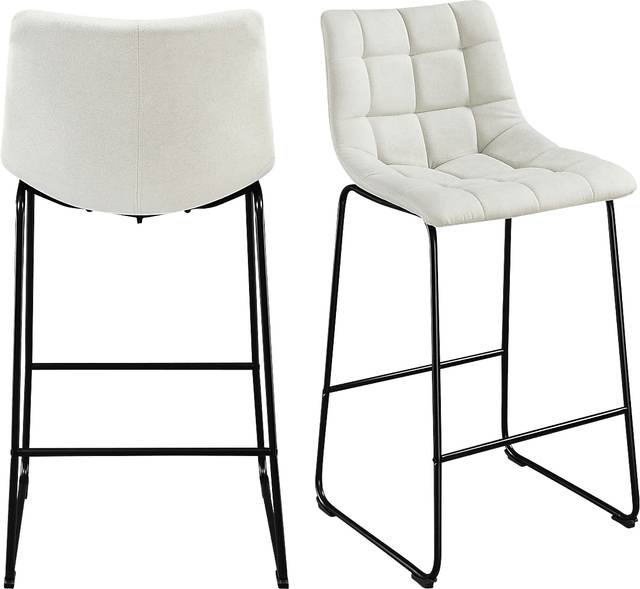 Gnome White Barstool, Set of 2 - Thumbnail - Image 1
