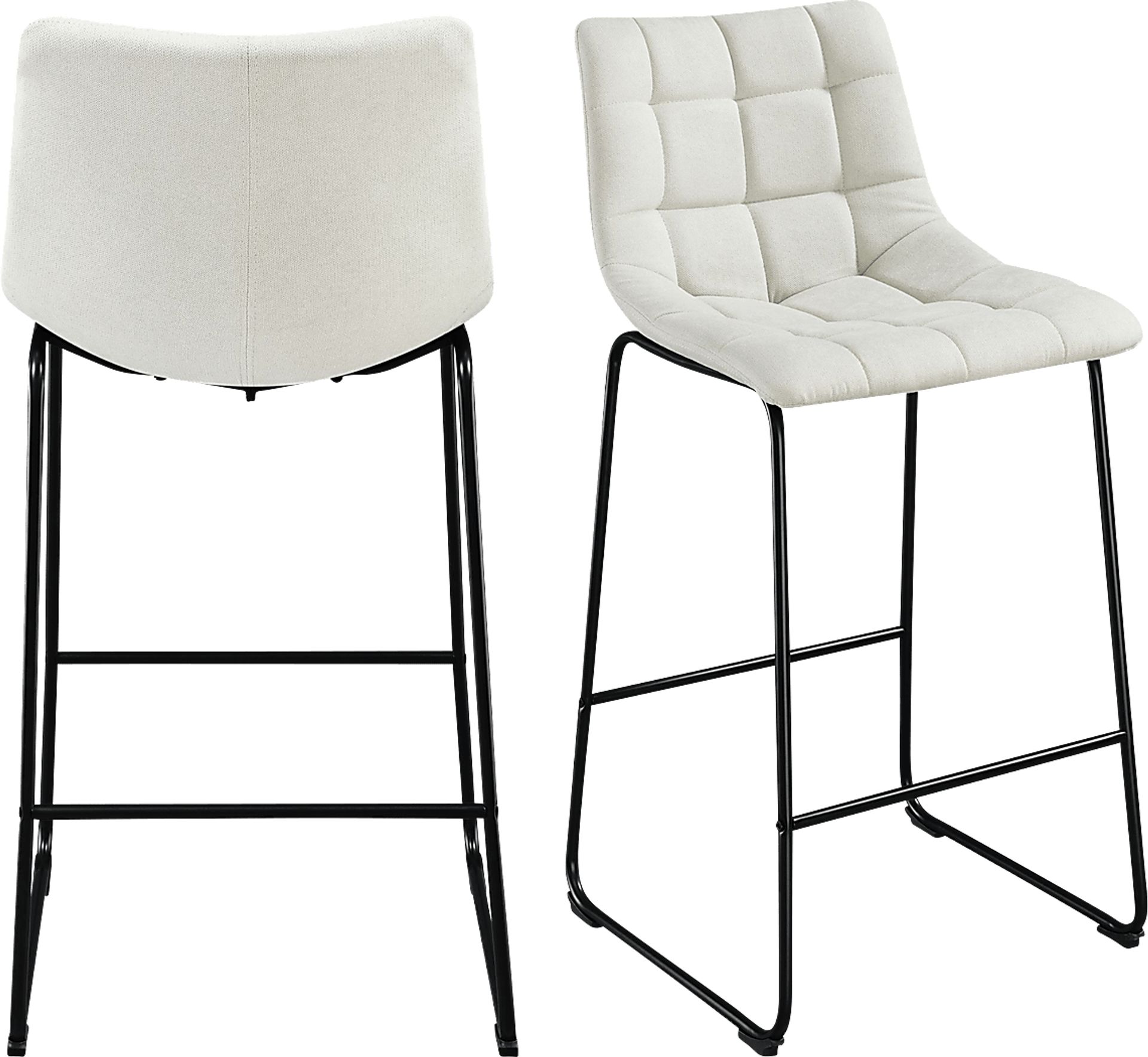 Gnome White Barstool, Set of 2 - Image 1
