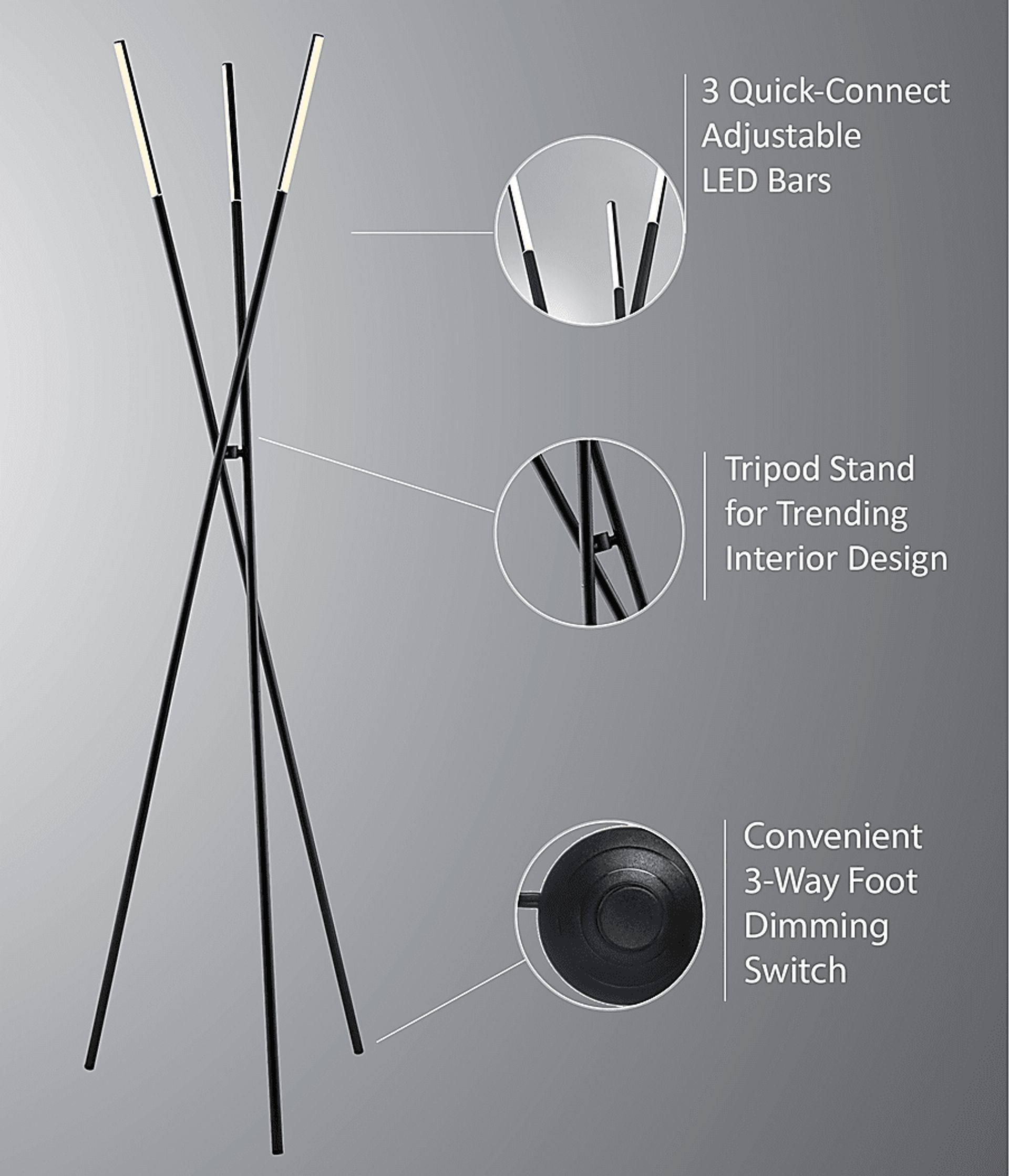 Goddard Place Black Floor Lamp - Image 5