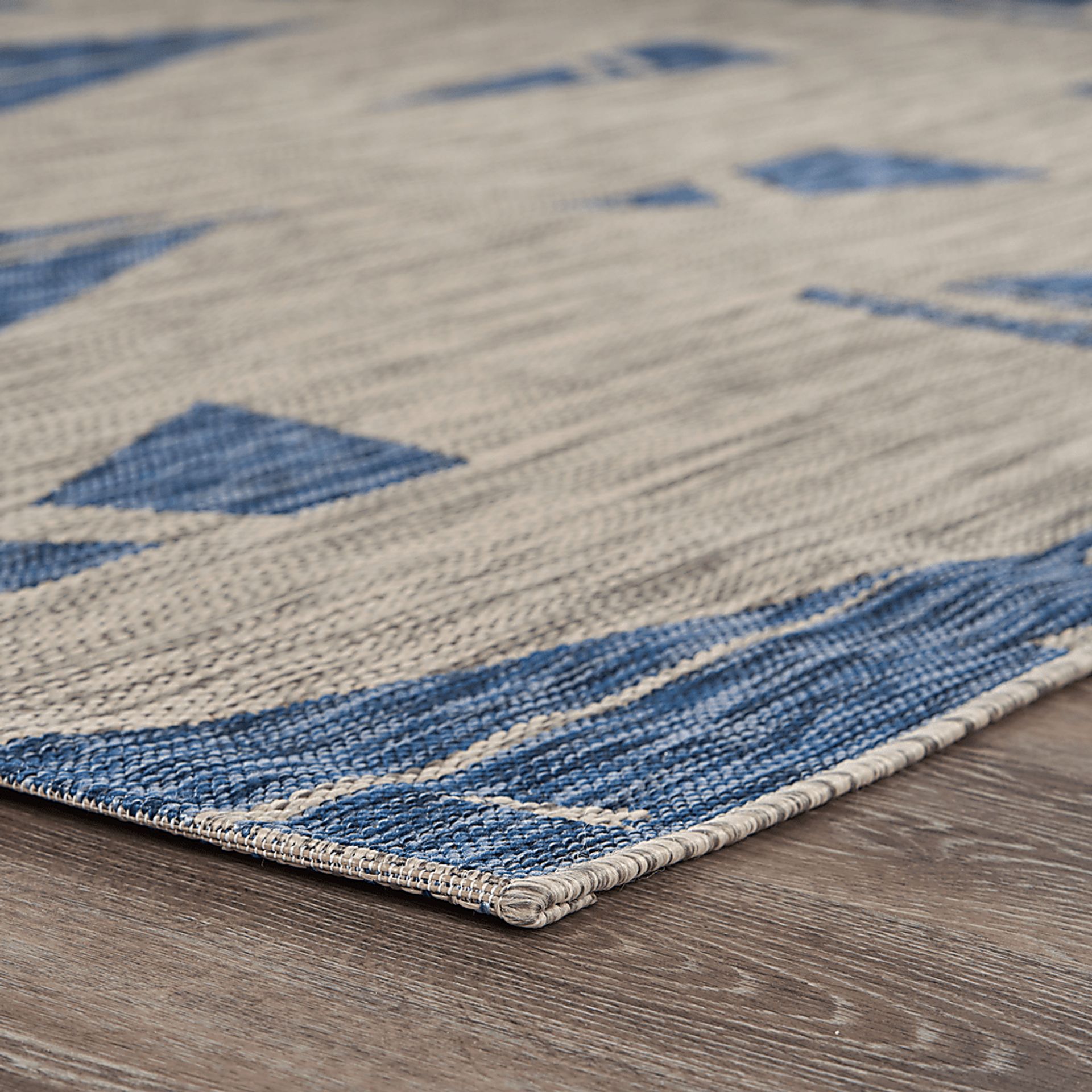 Godegan Gray/Navy 7'9 x 9'5 Indoor/Outdoor Rug - Image 7