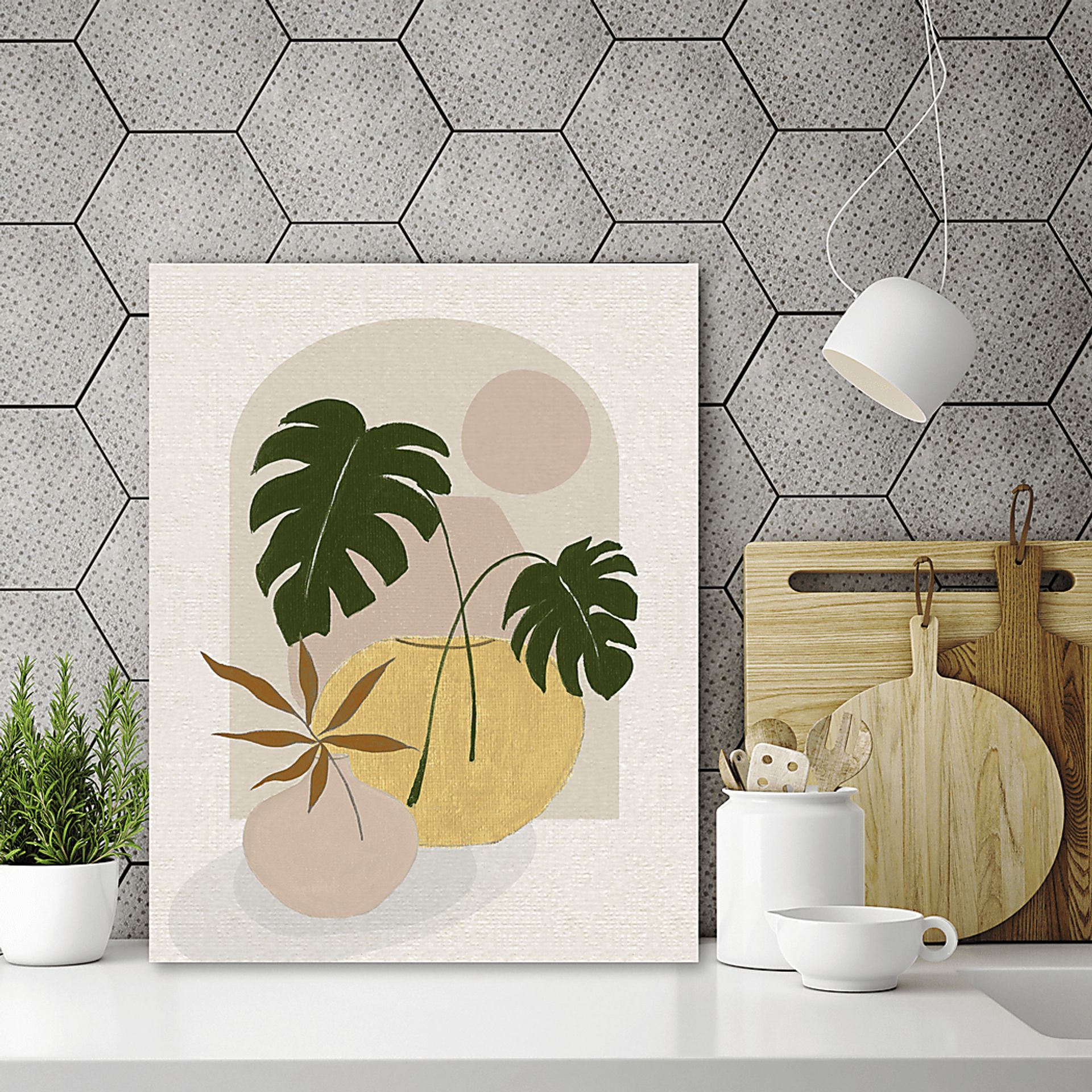 Goderose Cream Canvas Artwork - Image 2