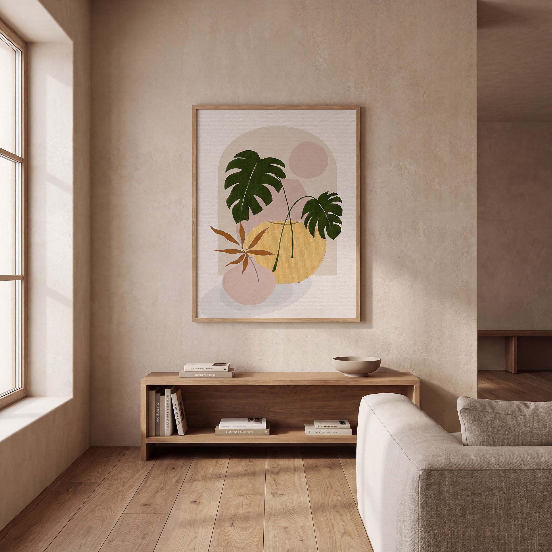 Goderose Cream Canvas Artwork - Image 3
