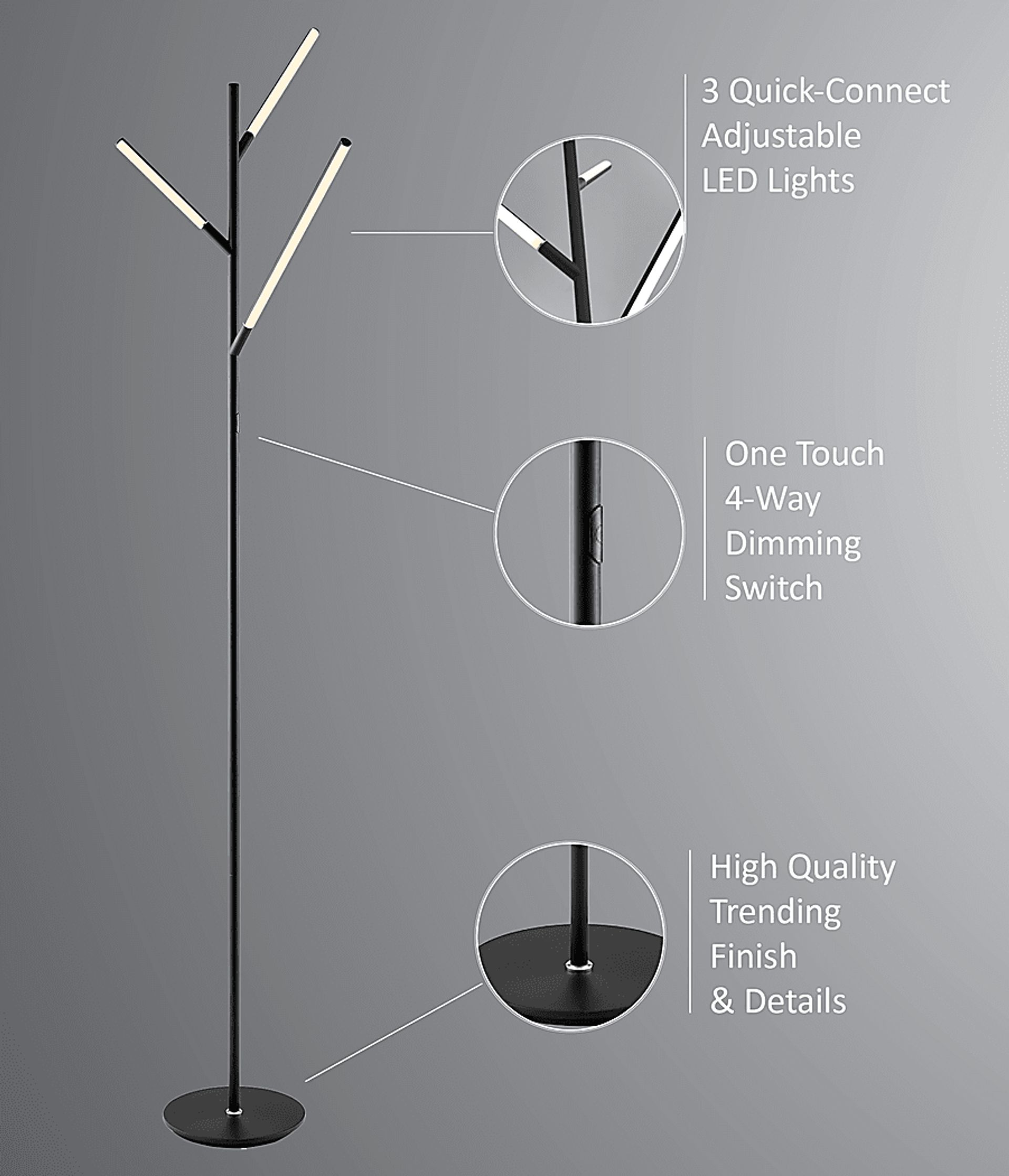 Godford Court Black Floor Lamp - Image 6