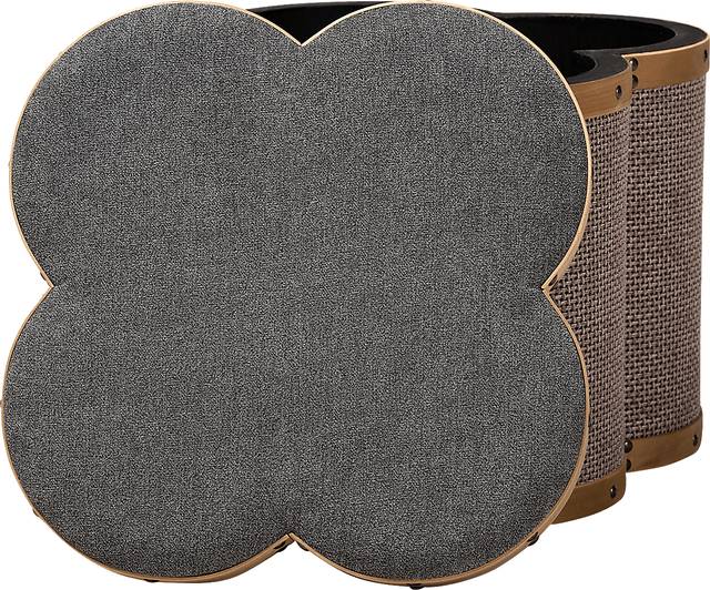 Godon Brown Ottoman, Set of 2 - Thumbnail - Image 3