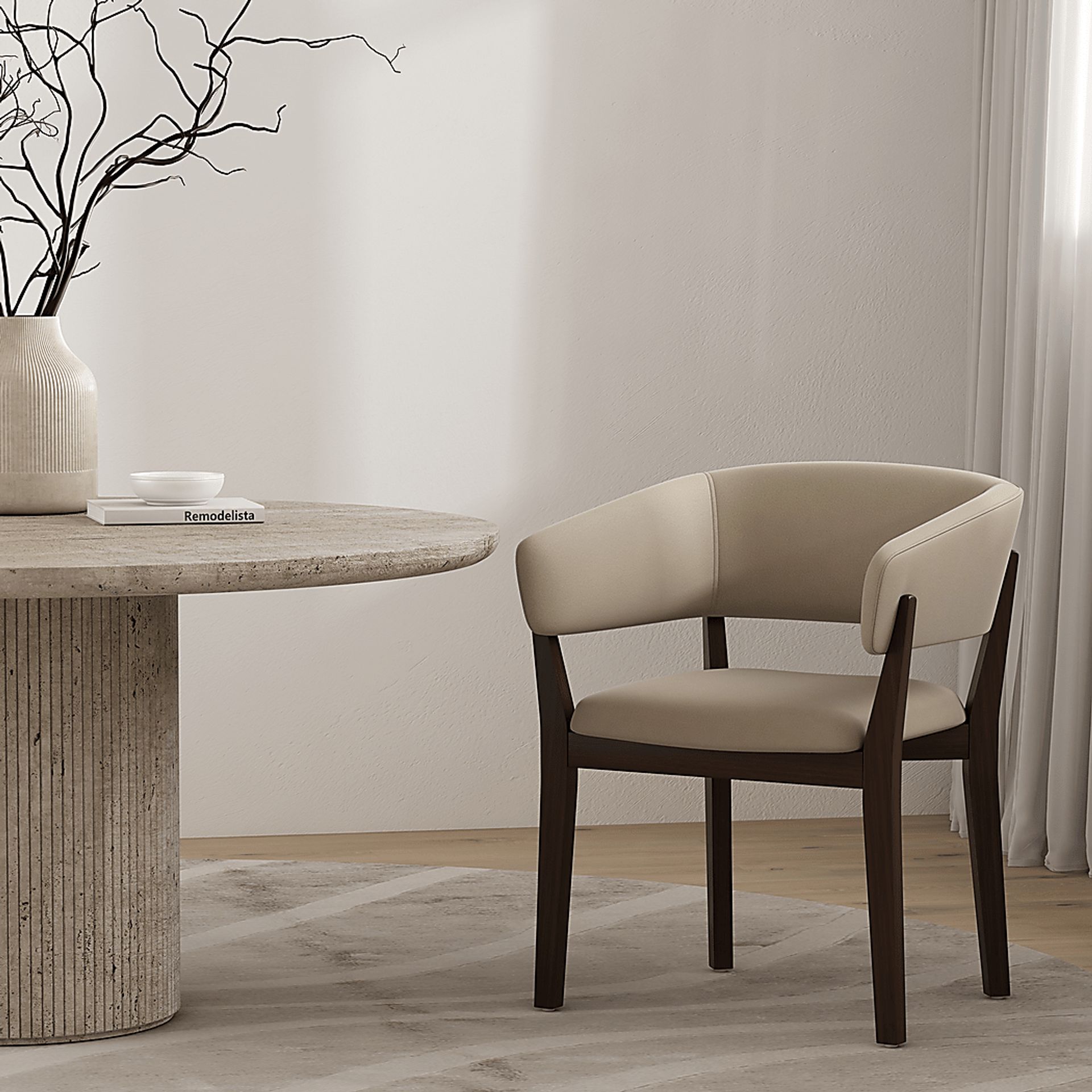Golbrews Natural Arm Chair - Image 3