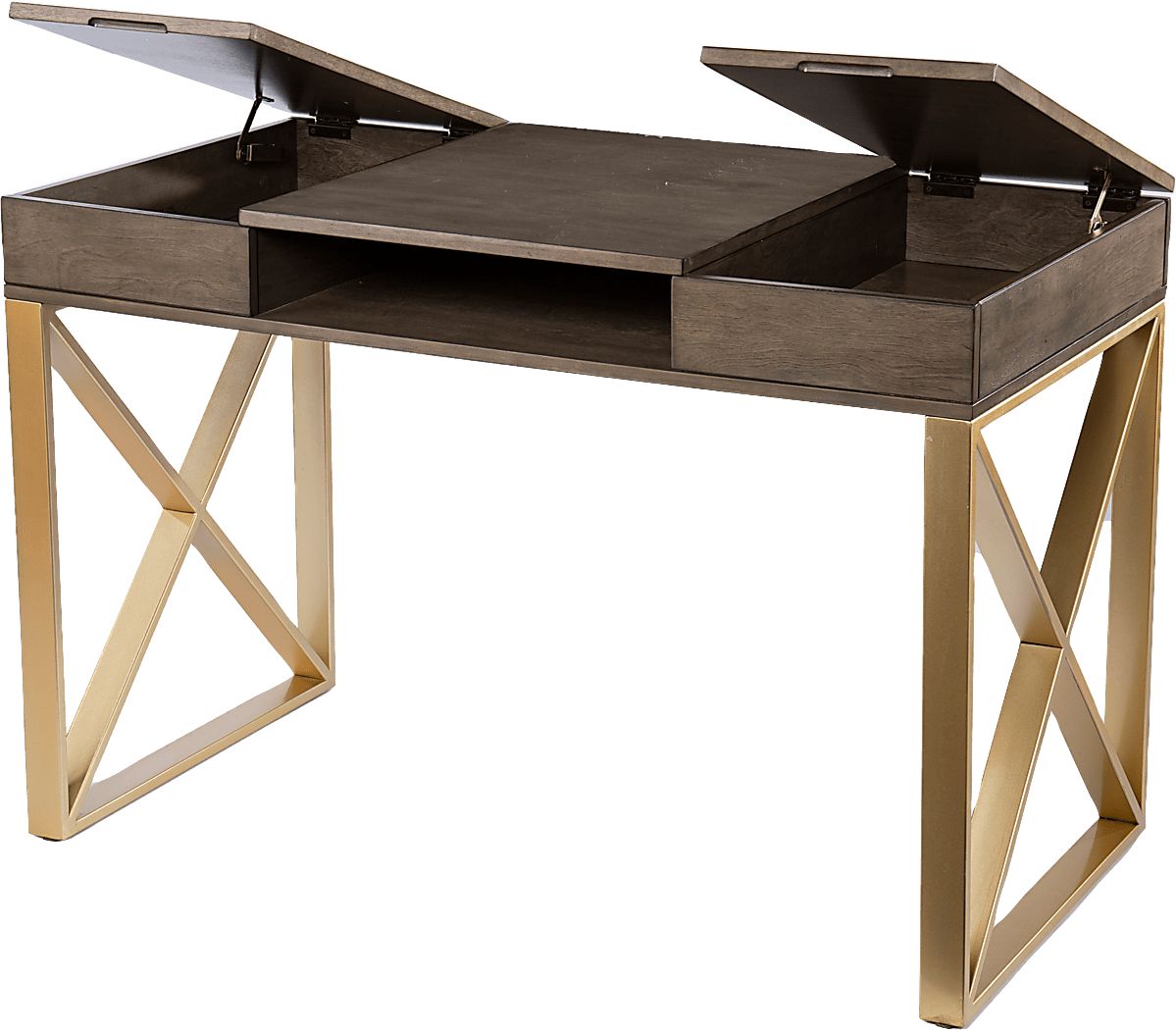 Goldbridge Gray Desk - Thumbnail 2