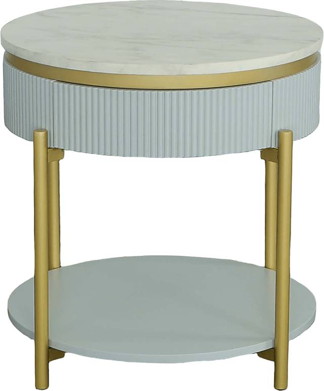 Goldcup Blue End Table - Thumbnail - Image 3