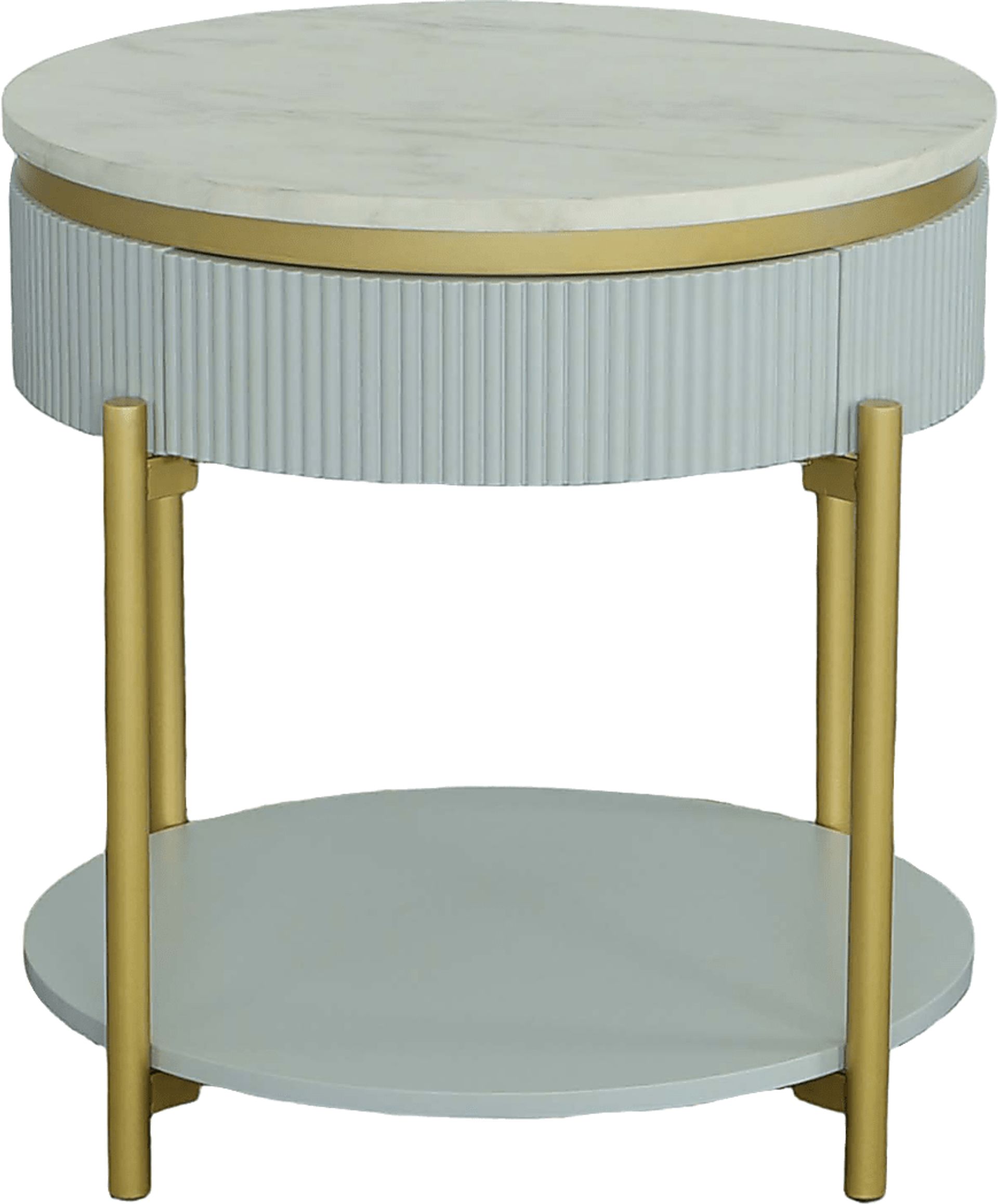 Goldcup Blue End Table - Image 3