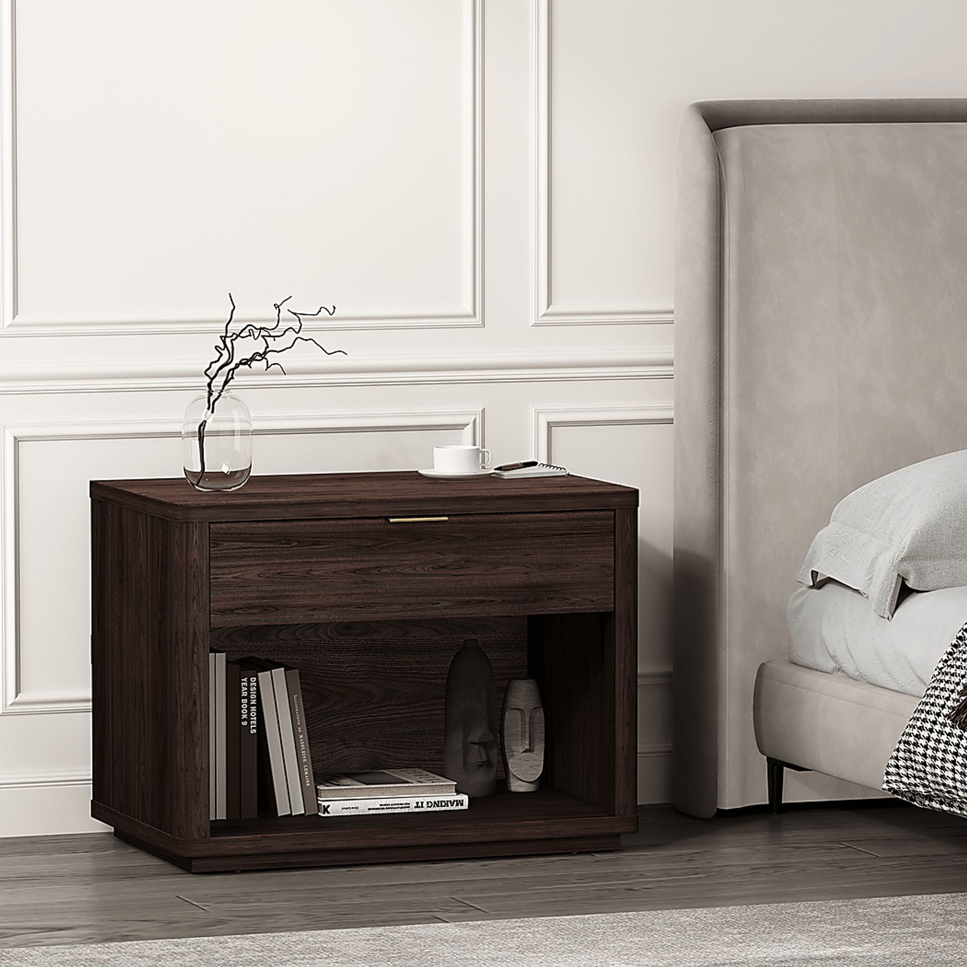 Golddale I Dark Brown Nightstand - Image 2