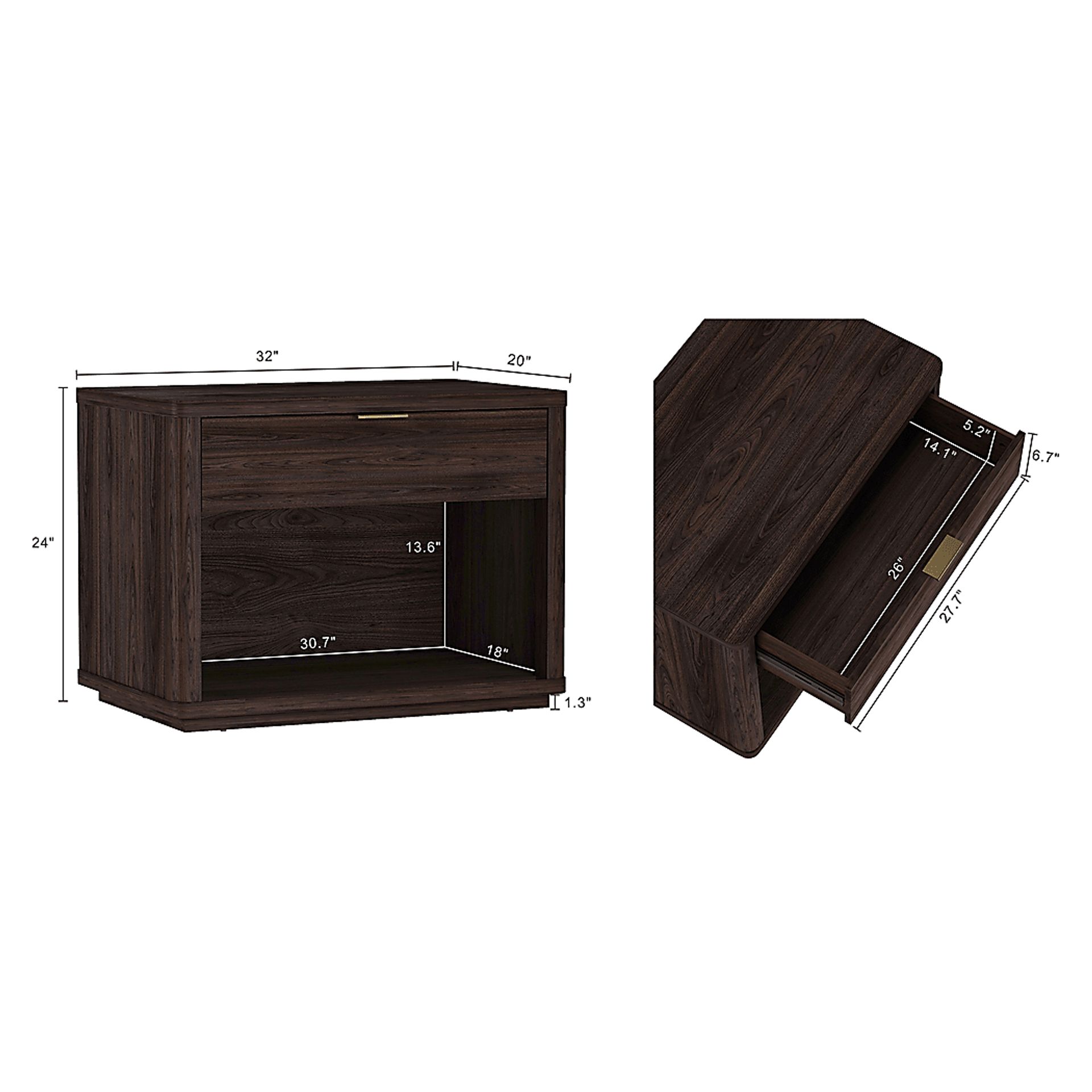 Golddale I Dark Brown Nightstand - Image 10