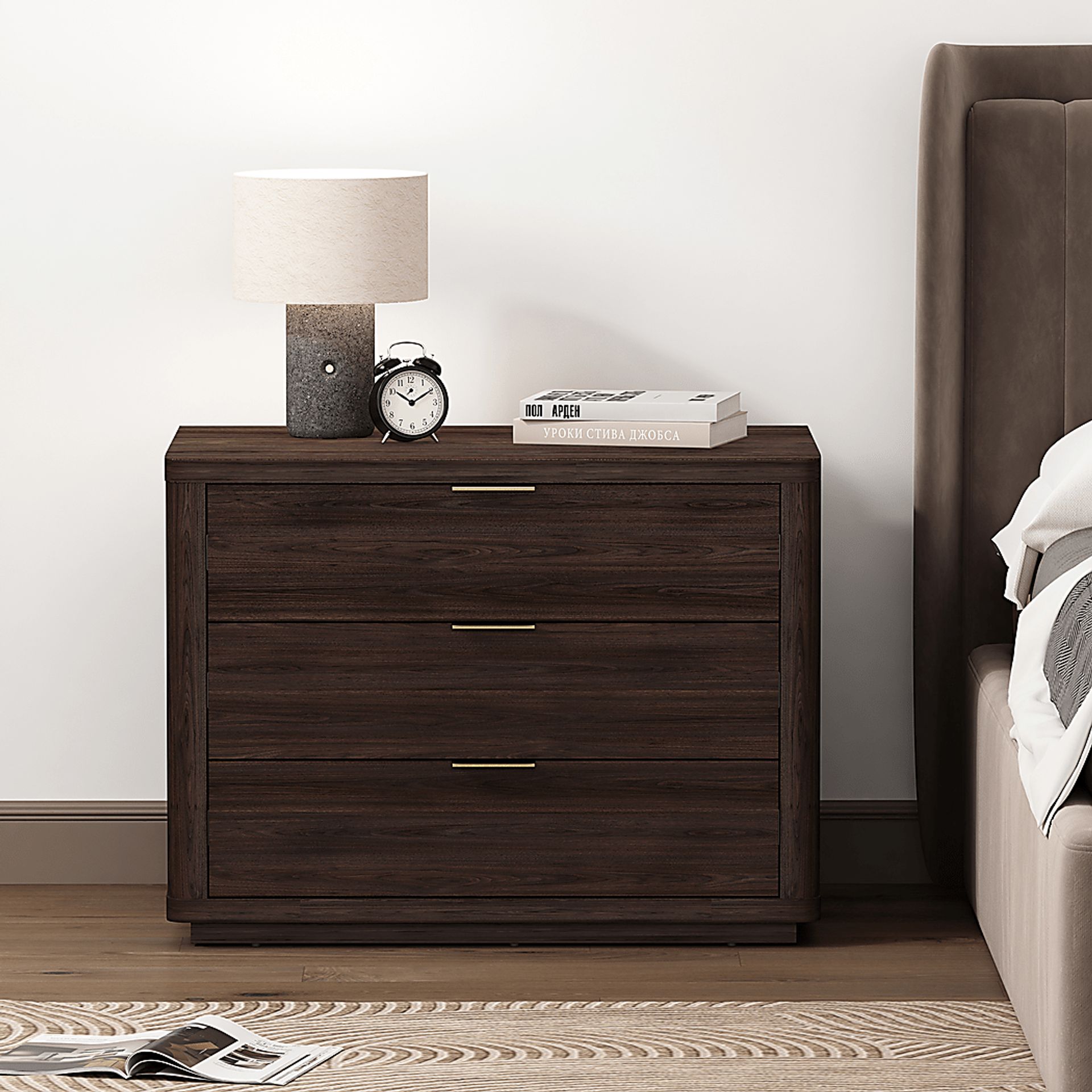 Golddale II Dark Brown Nightstand - Image 2