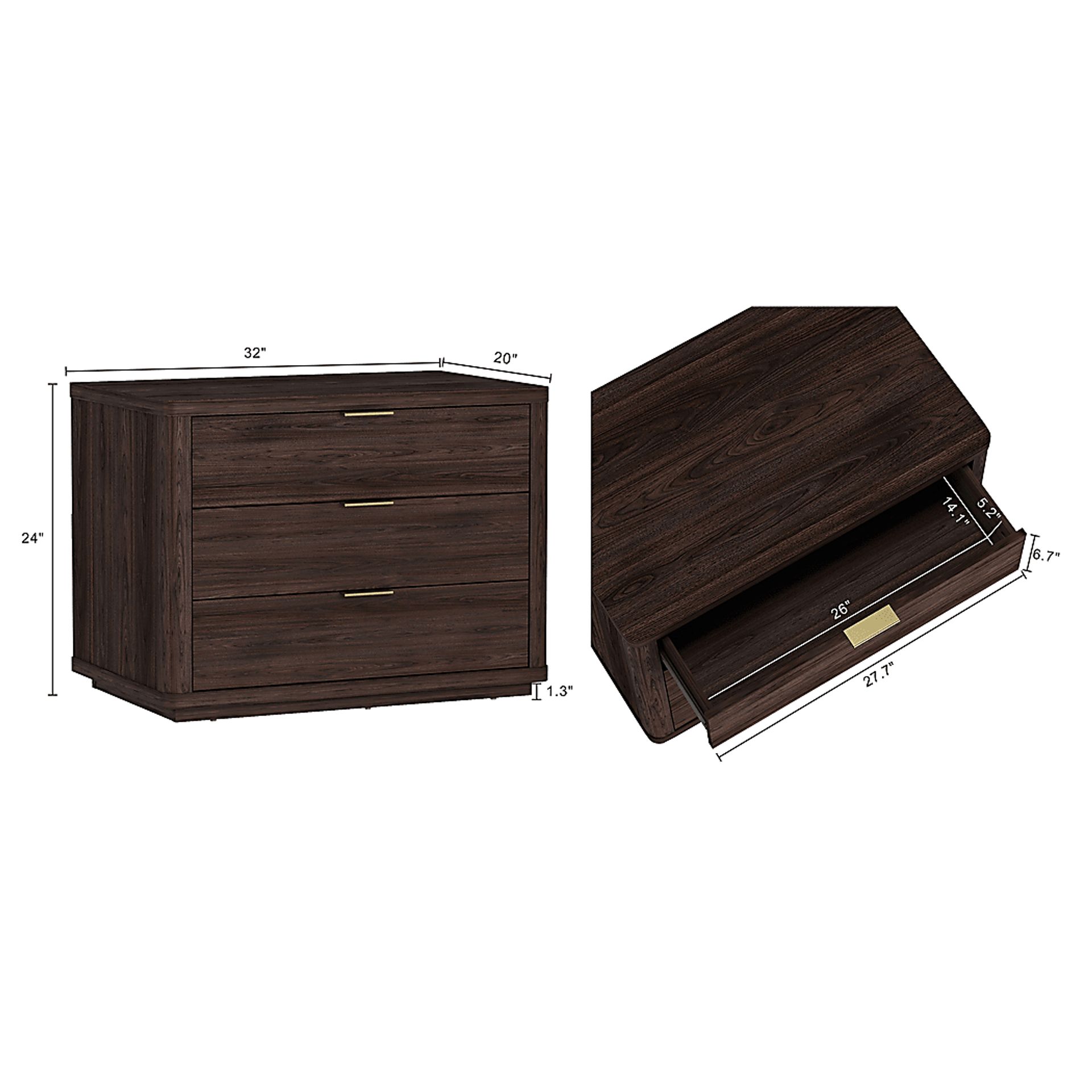Golddale II Dark Brown Nightstand - Image 8