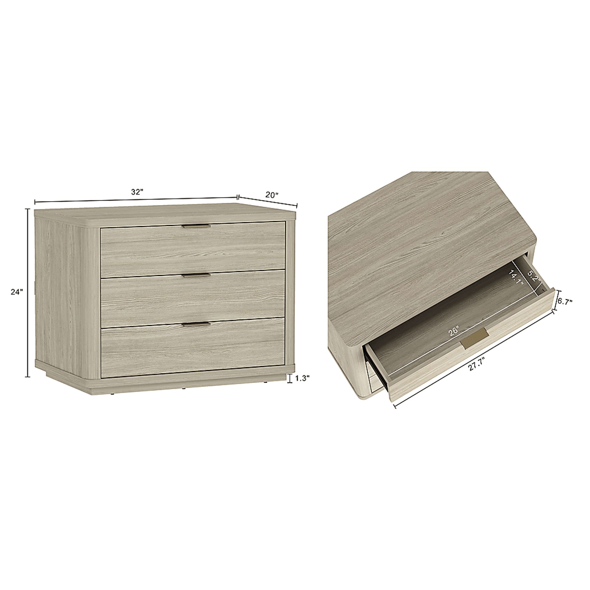 Golddale II Natural Nightstand - Image 9