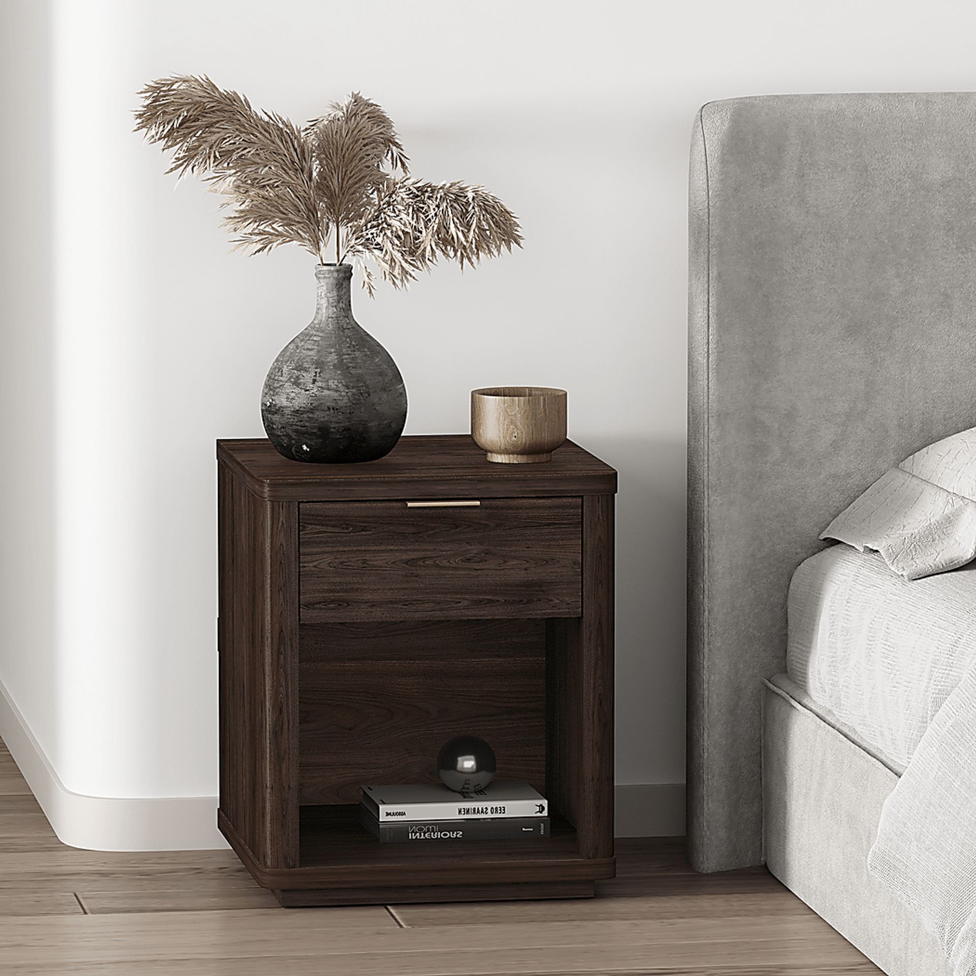 Golddale III Dark Brown Nightstand - Image 2