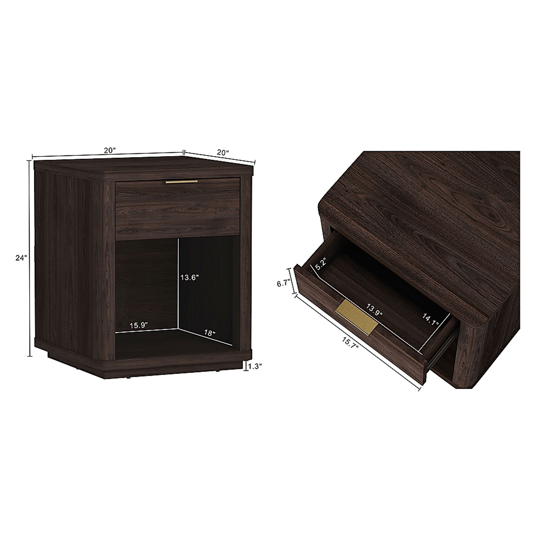 Golddale III Dark Brown Nightstand - Image 10