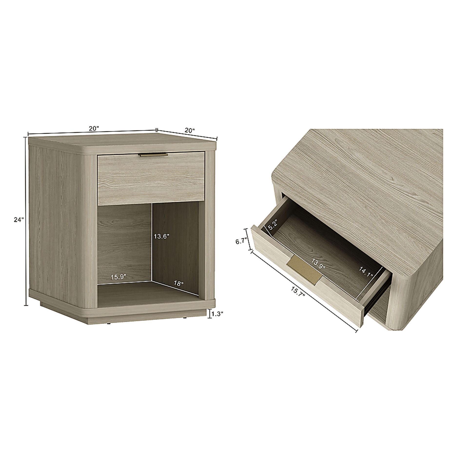Golddale III Natural Nightstand - Image 10