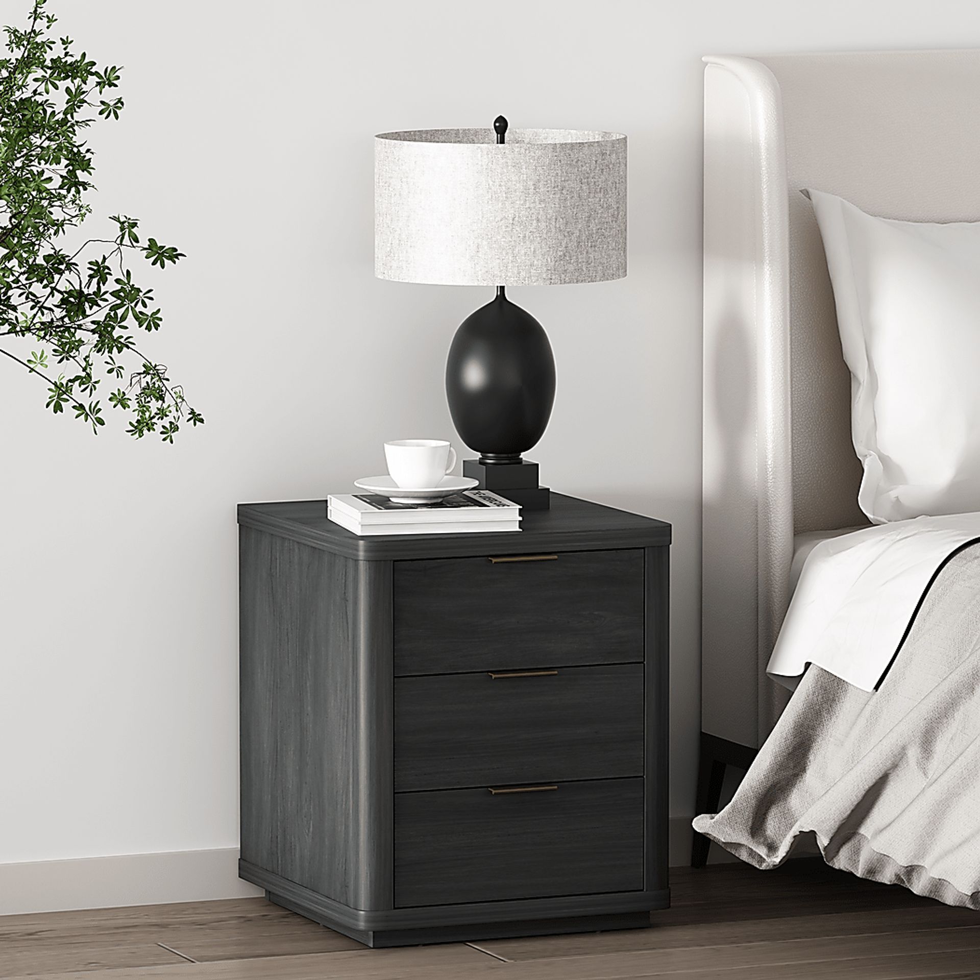 Golddale IV Charcoal Gray Nightstand - Image 2